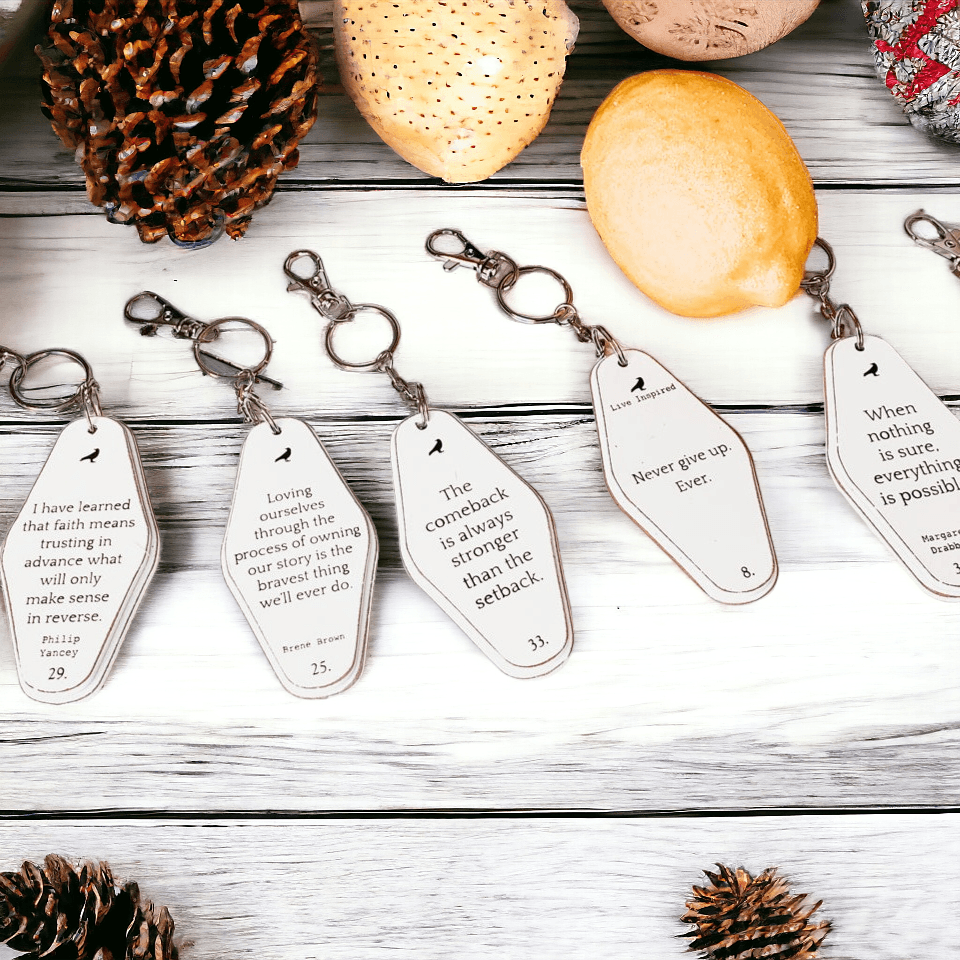 On the Go Inspirational Keychain 10+ Styles