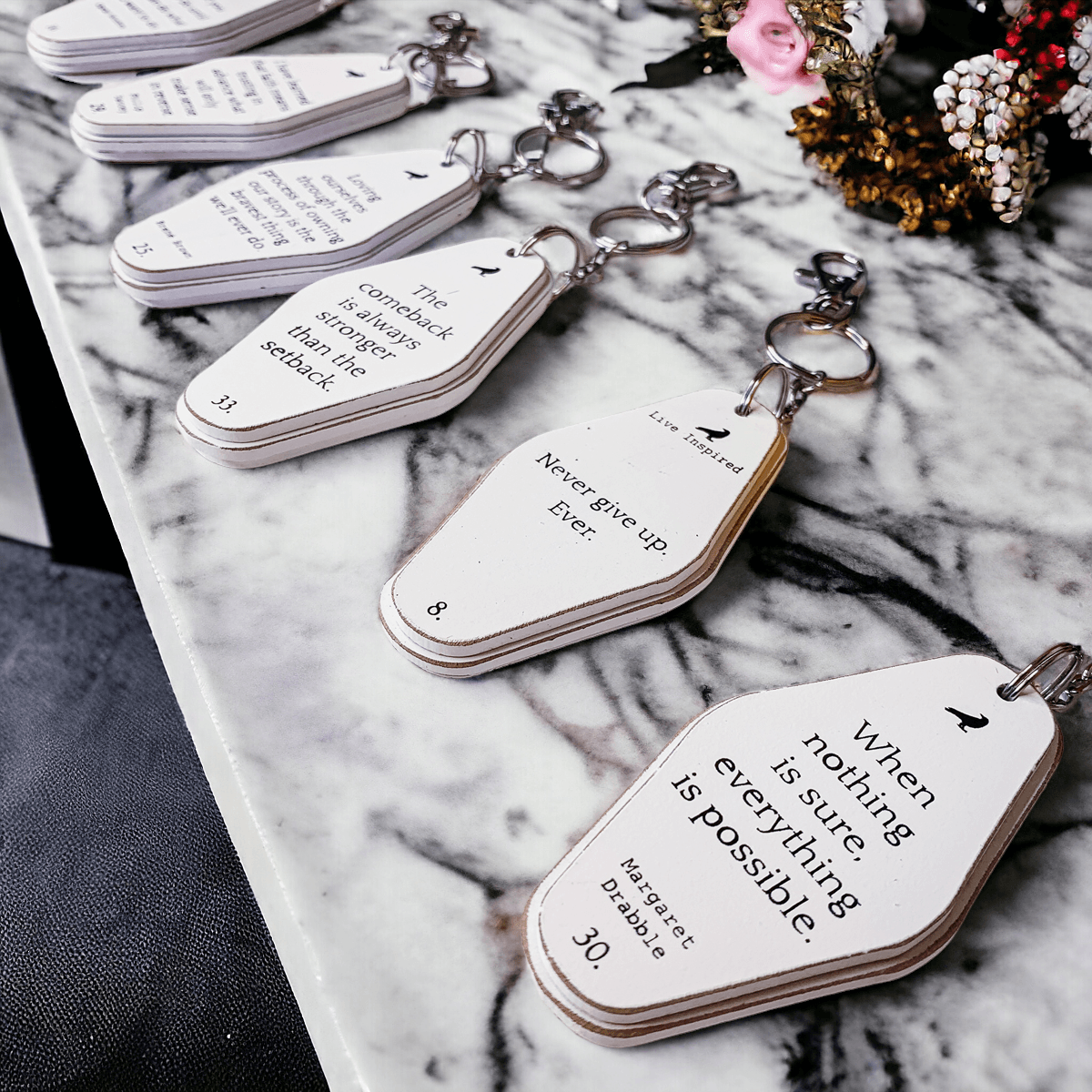 On the Go Inspirational Keychain 10+ Styles