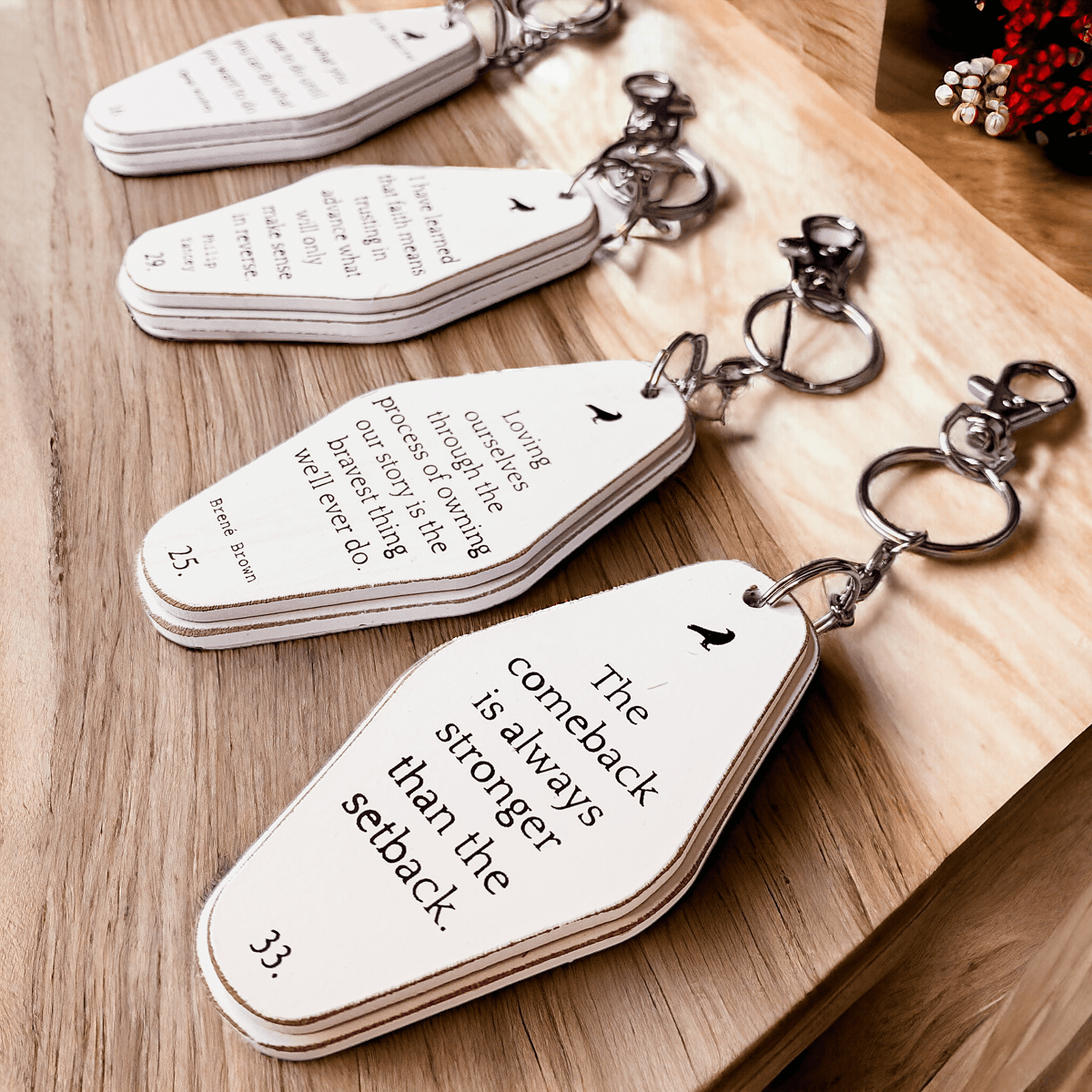 On the Go Inspirational Keychain 10+ Styles