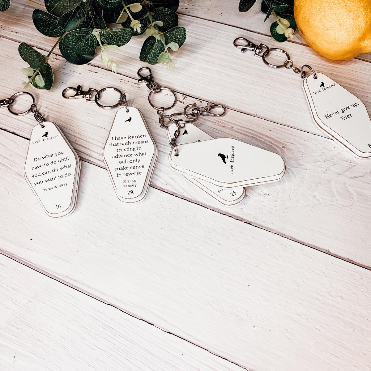 On the Go Inspirational Keychain 10+ Styles