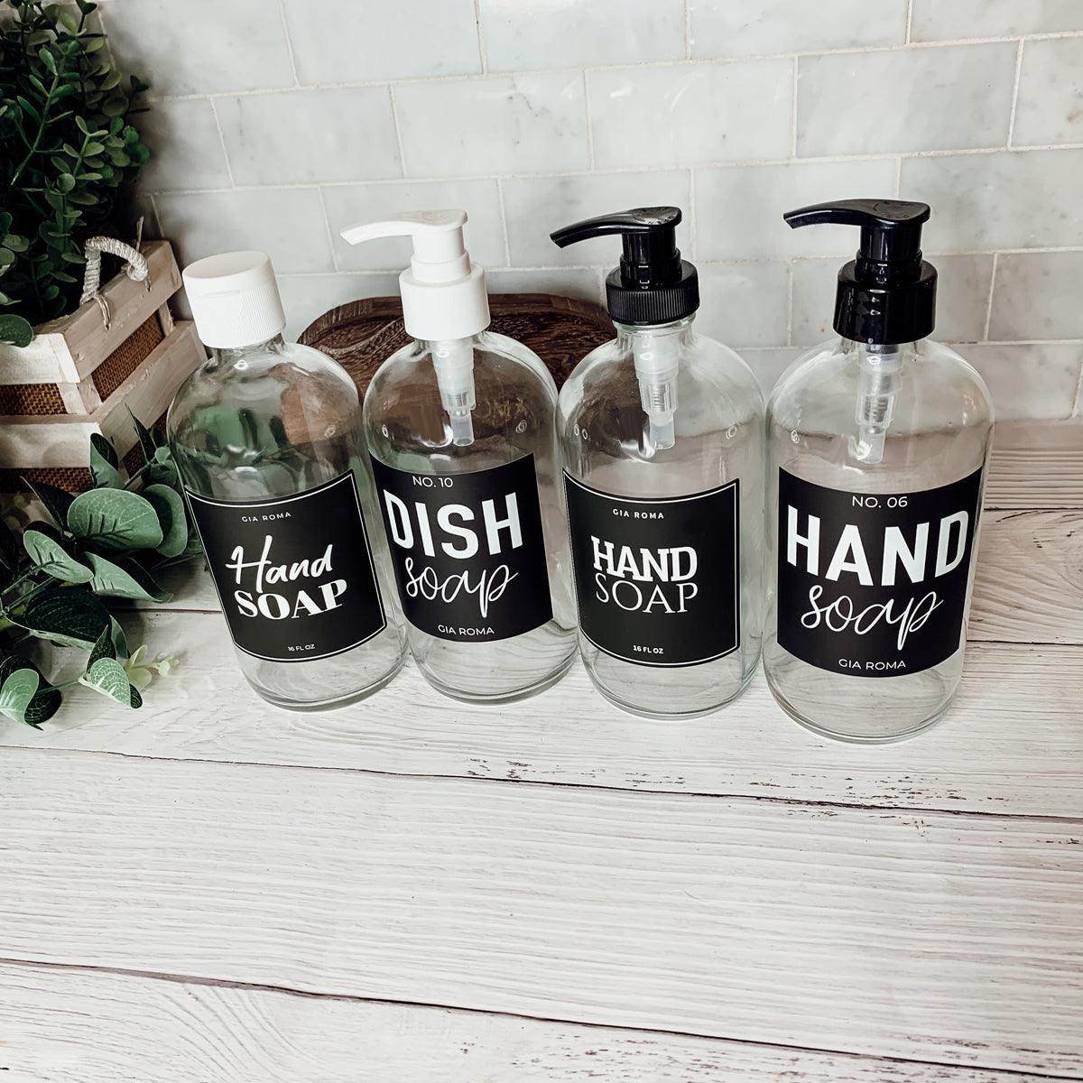 16oz Glass Clear Dispenser | Black Label