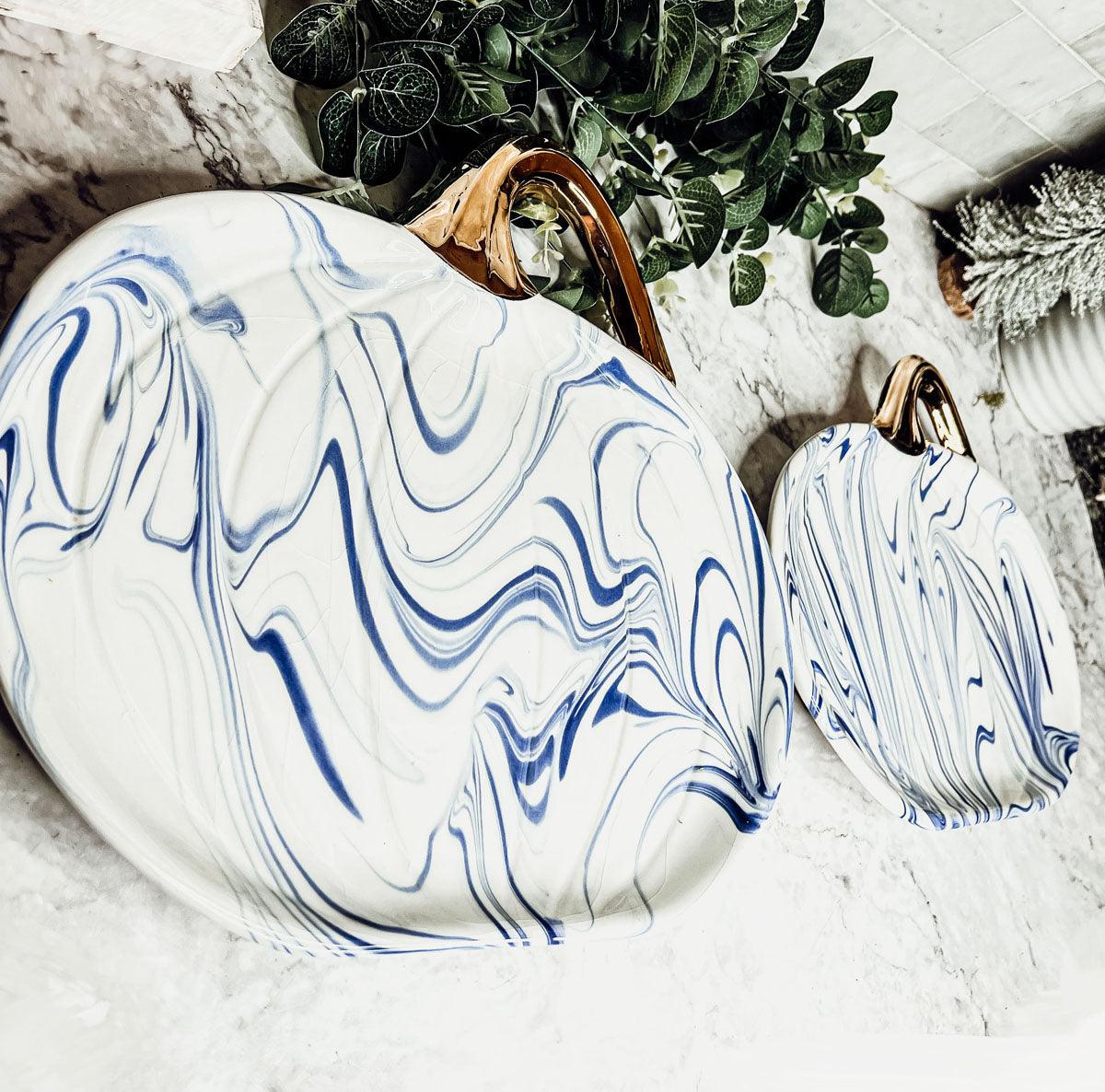 Blue kitchen decor for halloween and fall