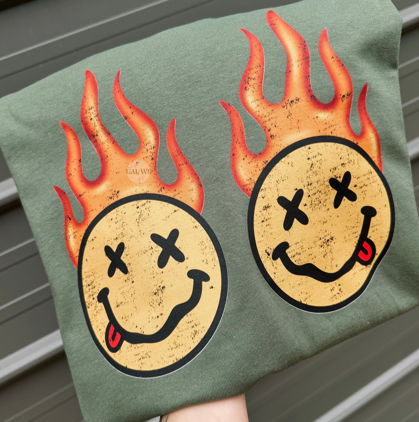 Goofy Face With Flames Tee/Sweatshirt