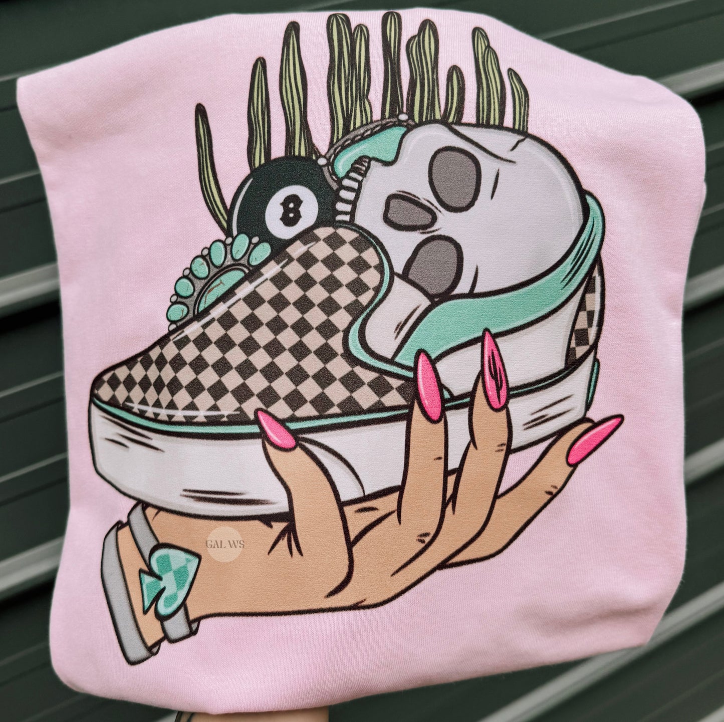 Checker Shoe & Skull Tee/Sweatshirt