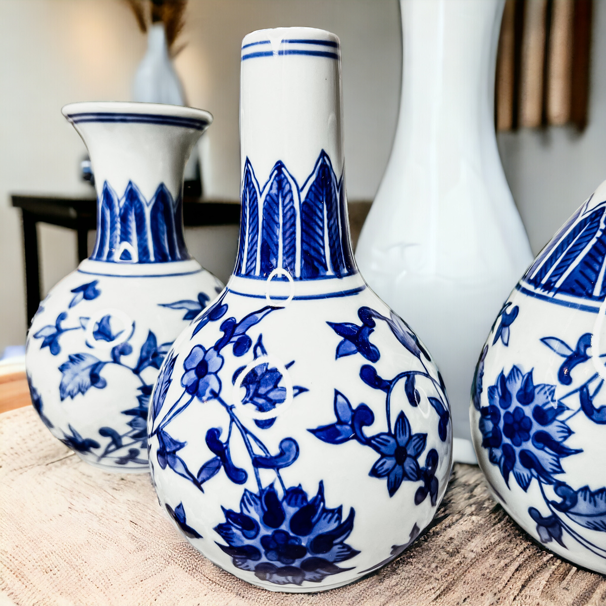 Chinoiserie Mediterranean Vases