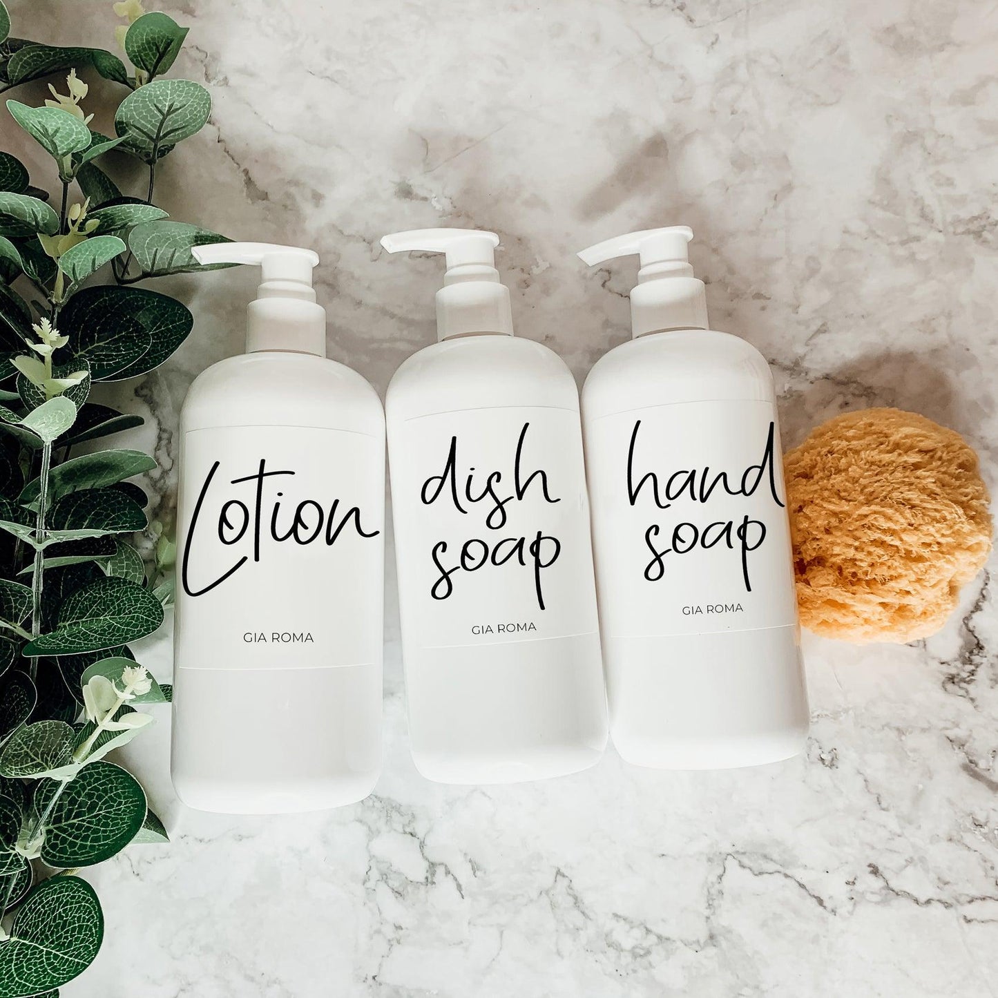 Reusable Hand Soap Dispenser Bottles White, Lotion Refillable Bottle