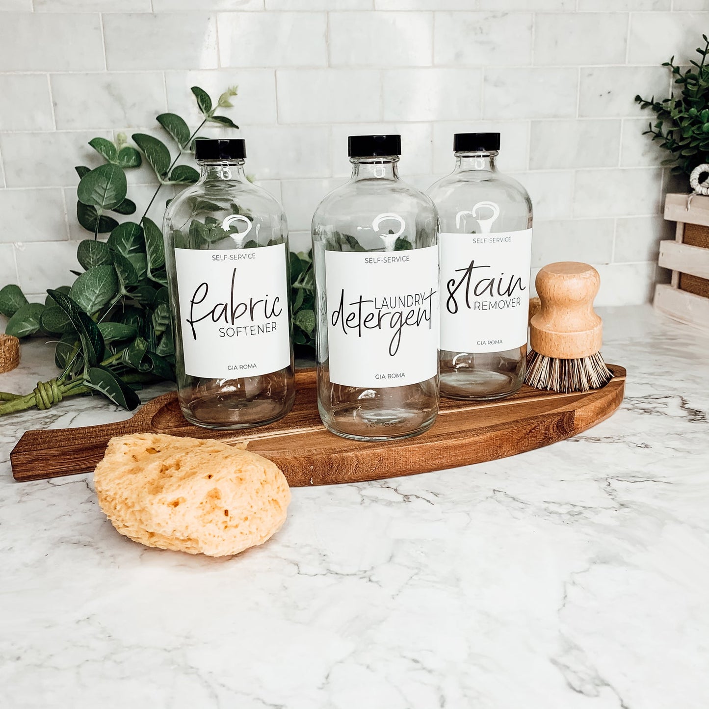 Reusable Laundry Detergent Bottles, Refill Soap Bottles Glass