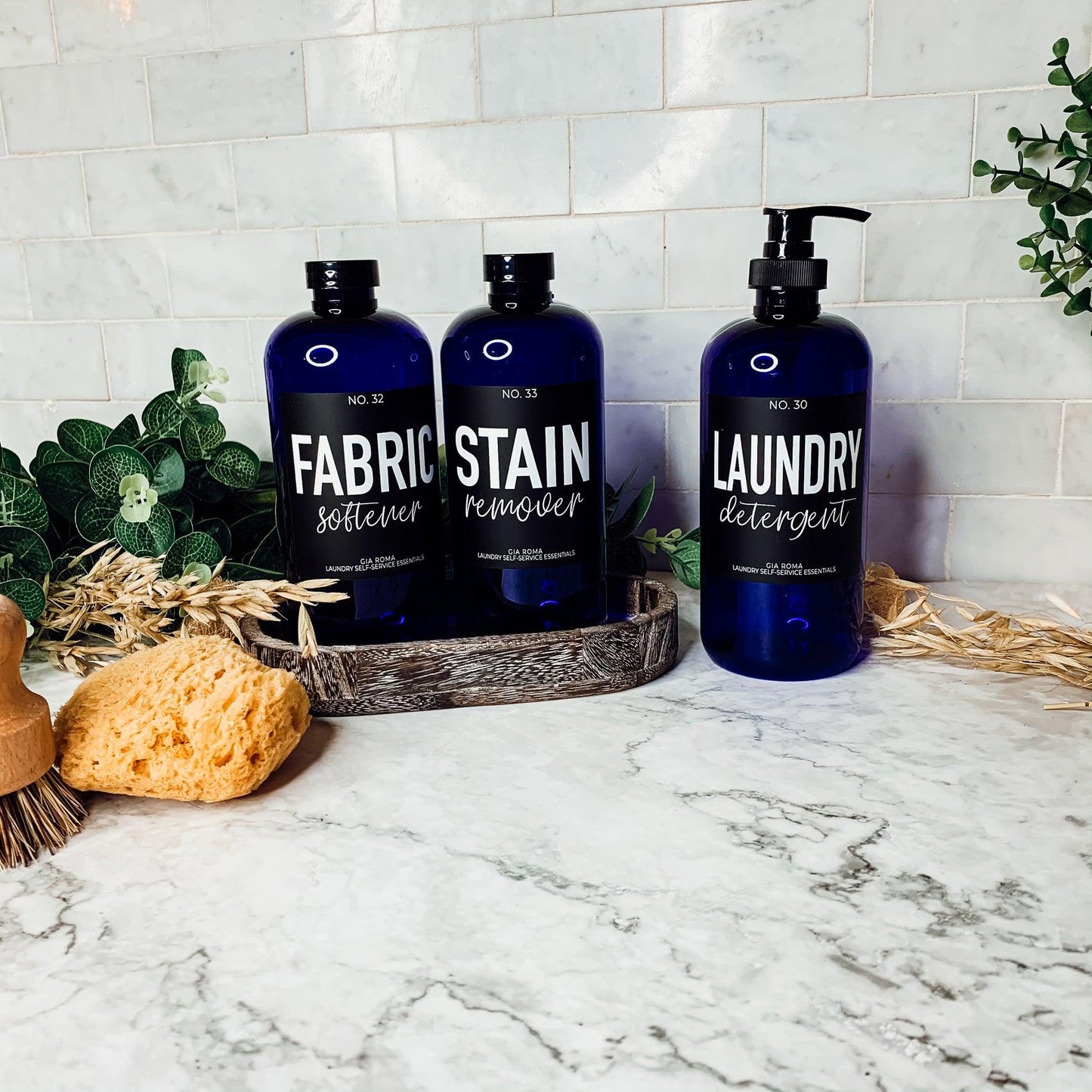 Glass Refillable Soap Bottle Sets 16oz