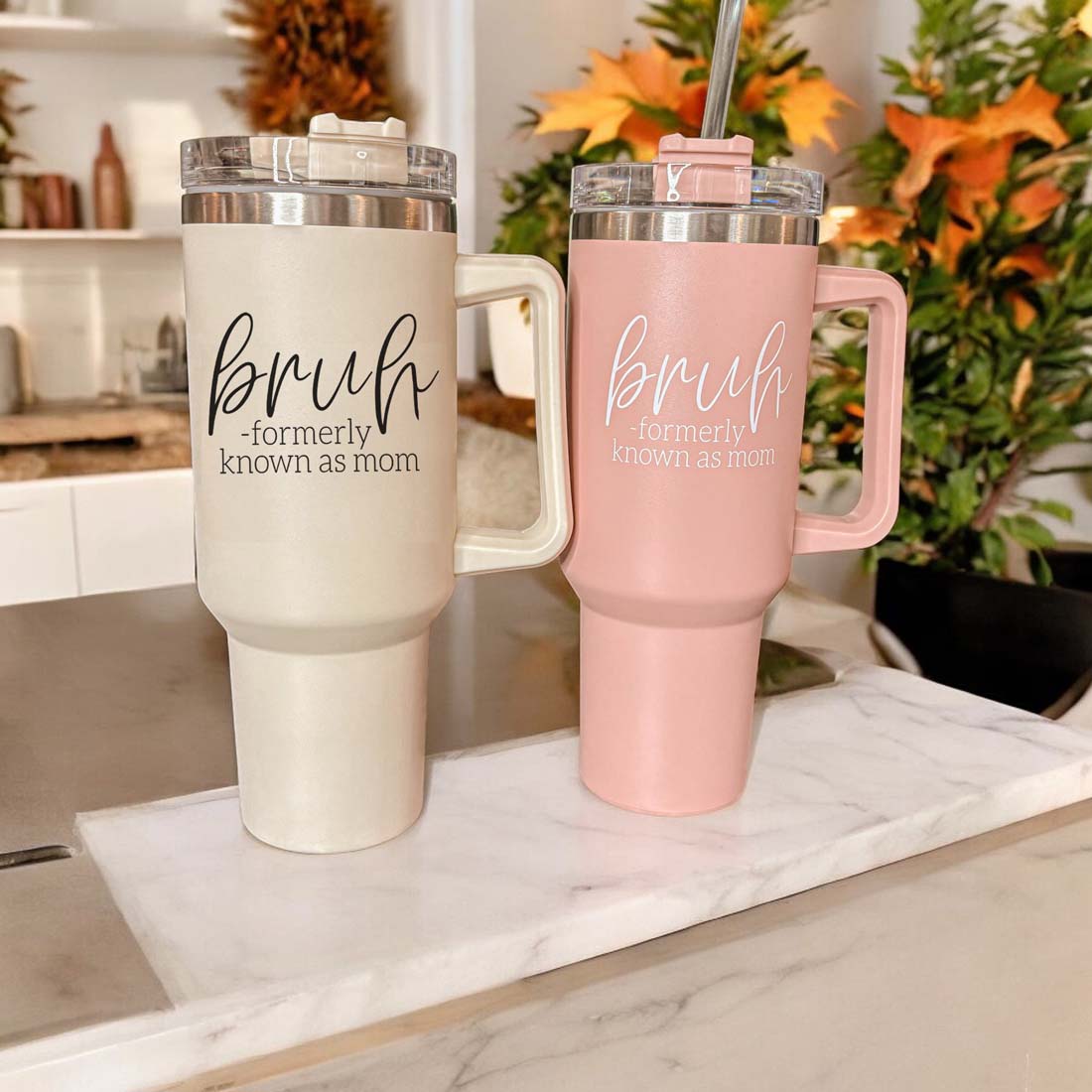 Bruh Pink Tumbler