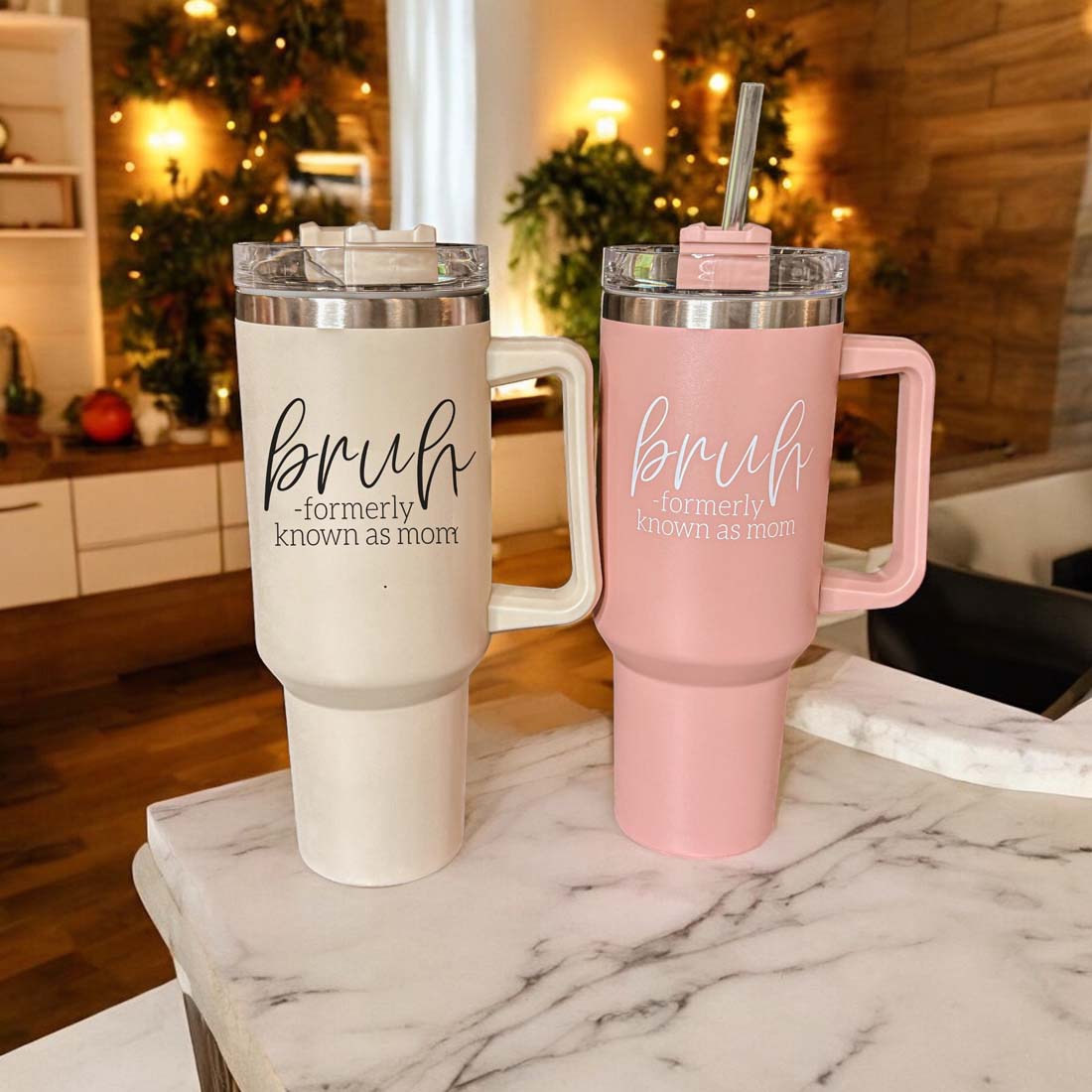 Bruh Pink Tumbler