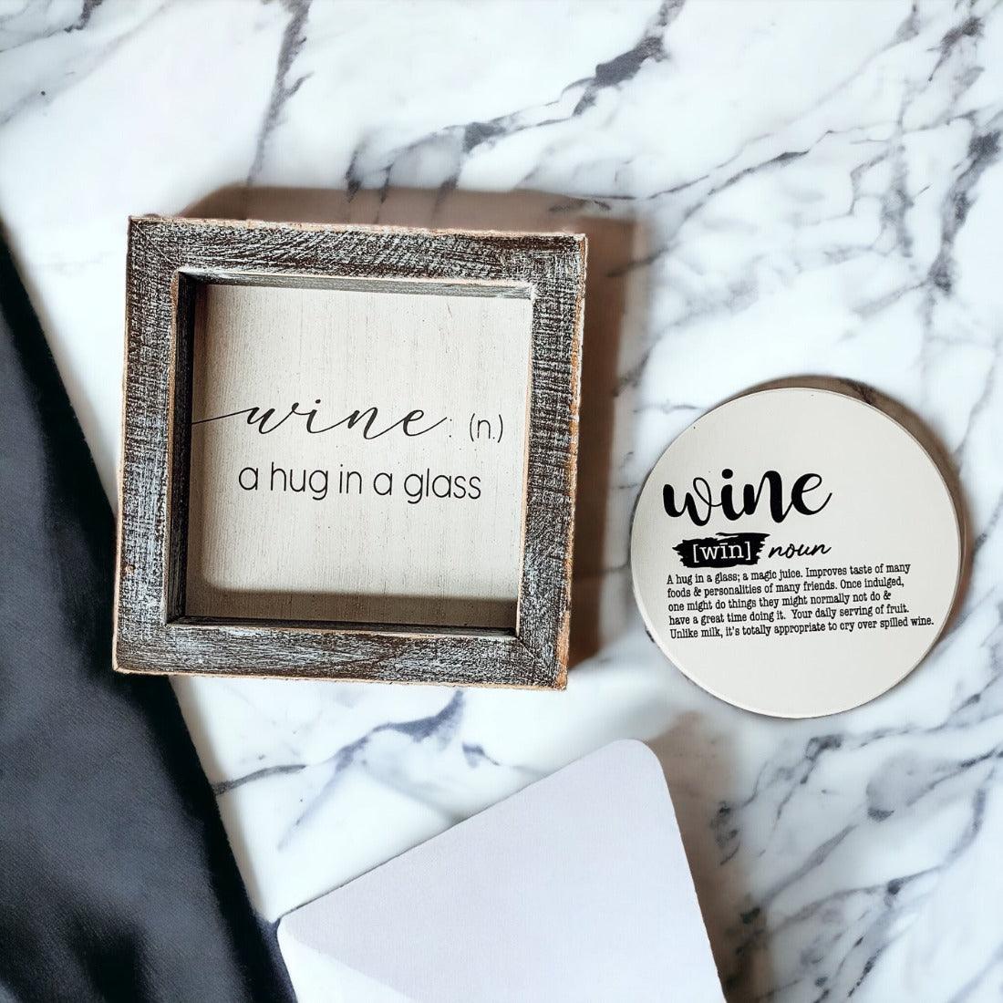 Wine: A Hug Sign