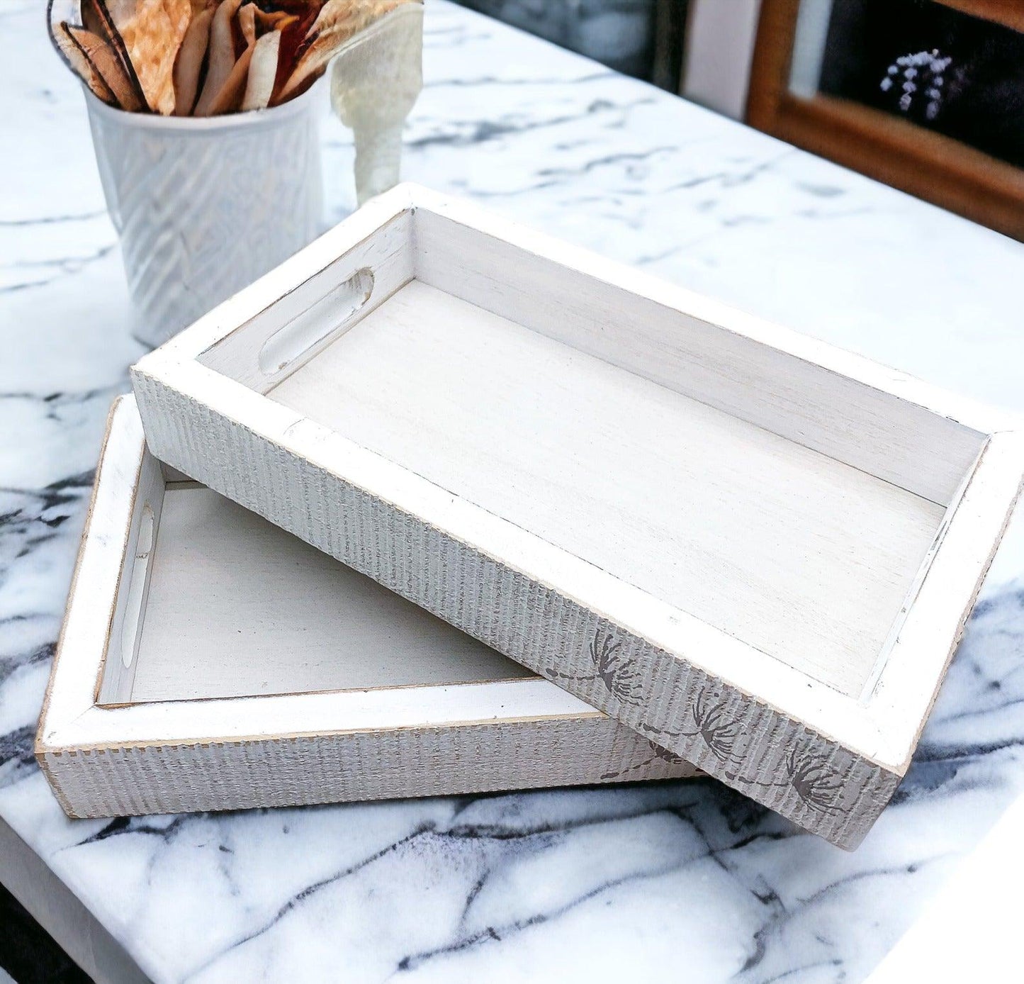 Farmhouse Dandelion Wooden Tray