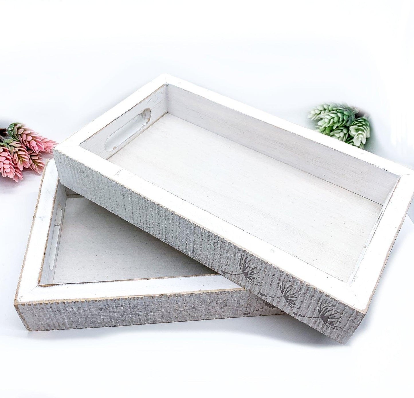 Farmhouse Dandelion Wooden Tray