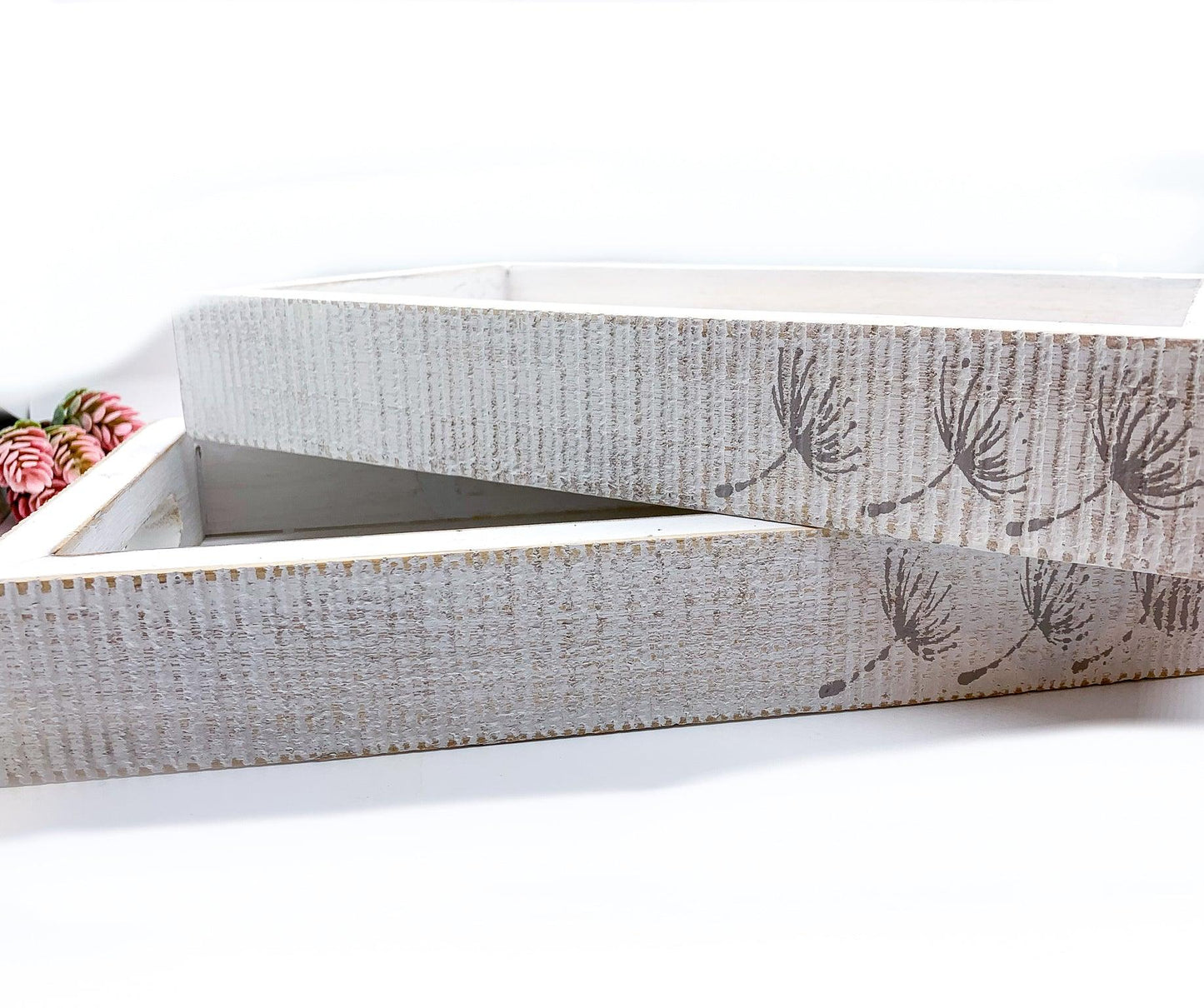 Farmhouse Dandelion Wooden Tray