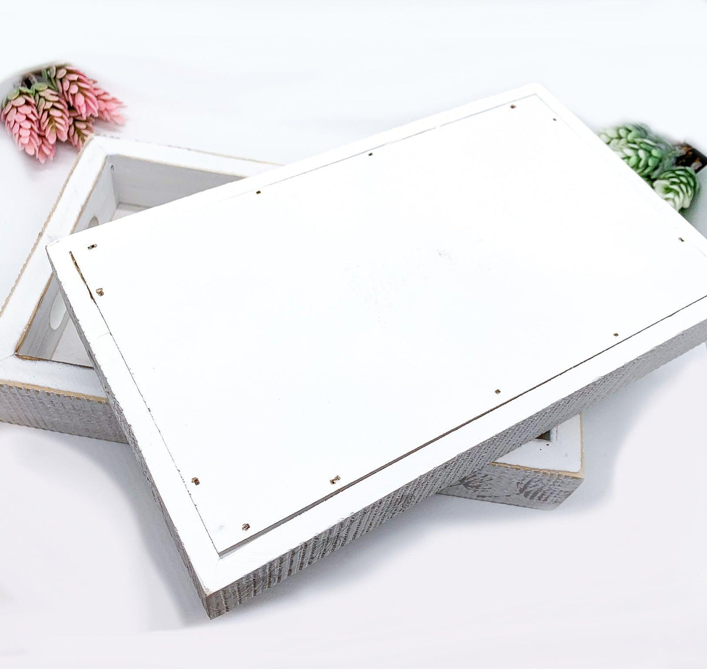 Farmhouse Dandelion Wooden Tray