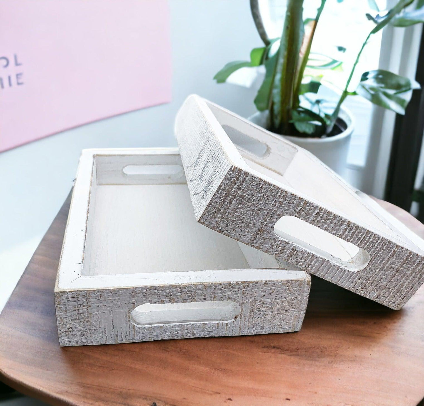 Farmhouse Dandelion Wooden Tray