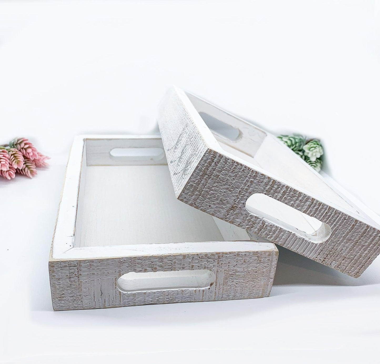 Farmhouse Dandelion Wooden Tray
