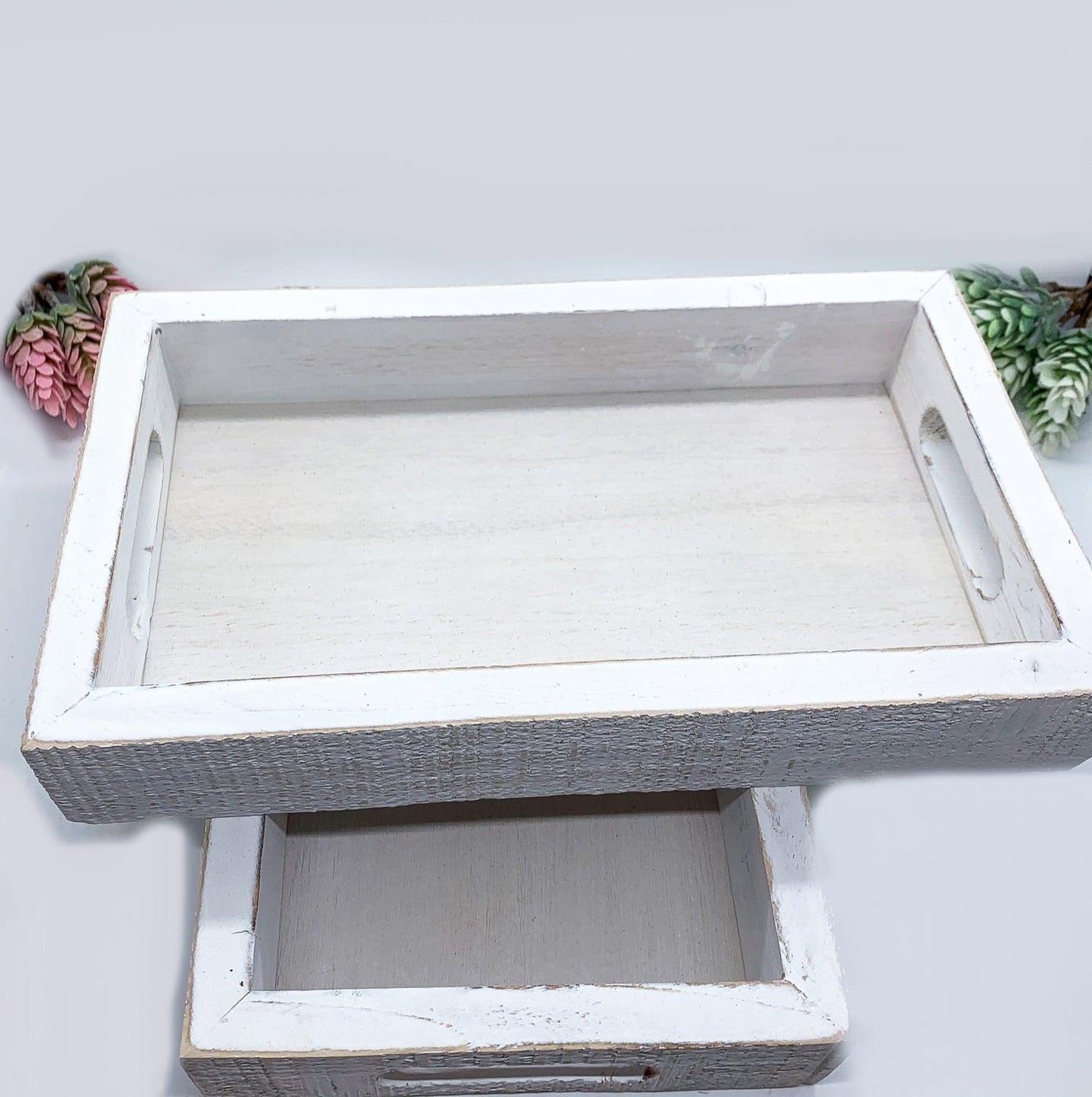 Farmhouse Dandelion Wooden Tray