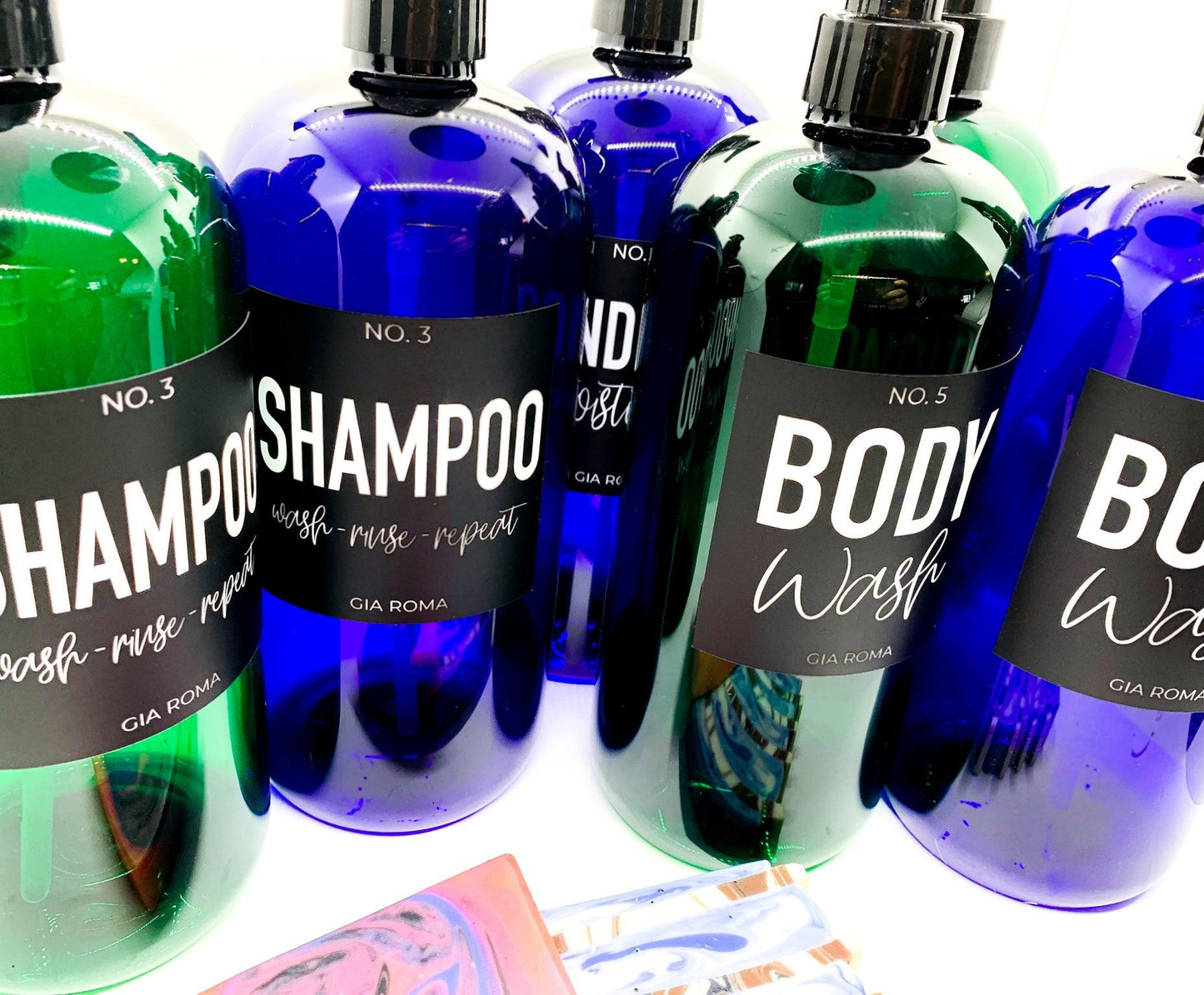 32oz Shower Dispenser Bottles - Blue