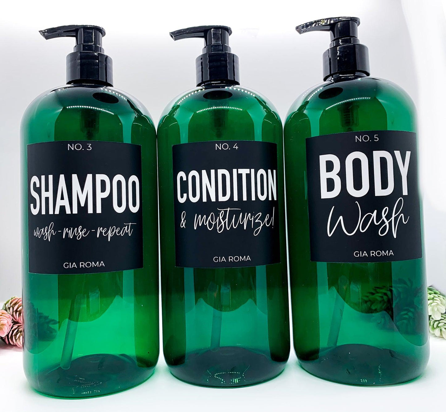 32oz Shower Dispensers - Emerald Green