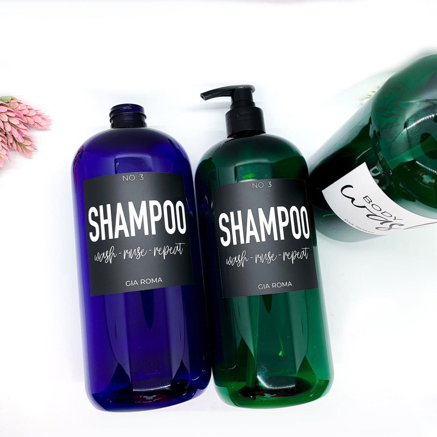 32oz Shower Dispenser Bottles - Blue