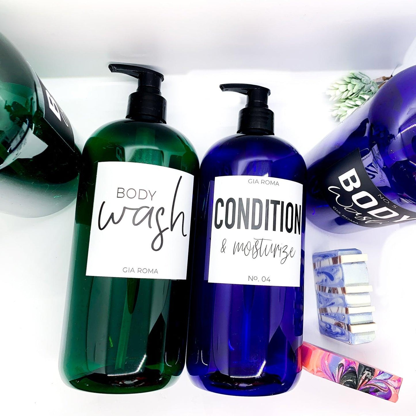 32oz Shower Dispensers - Emerald Green