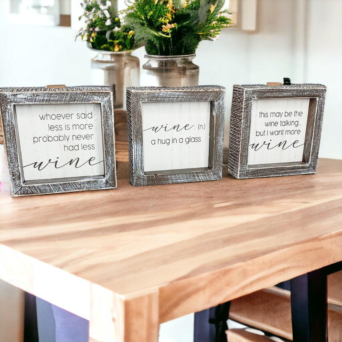 Wine: A Hug Sign