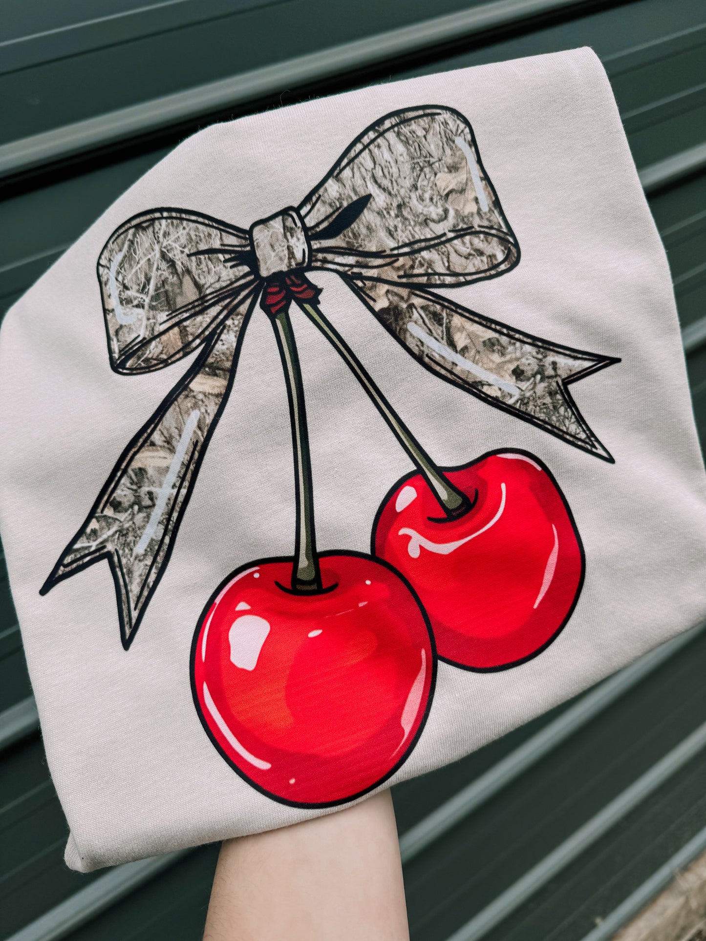 Camo Cherries Tee/Sweatshirt