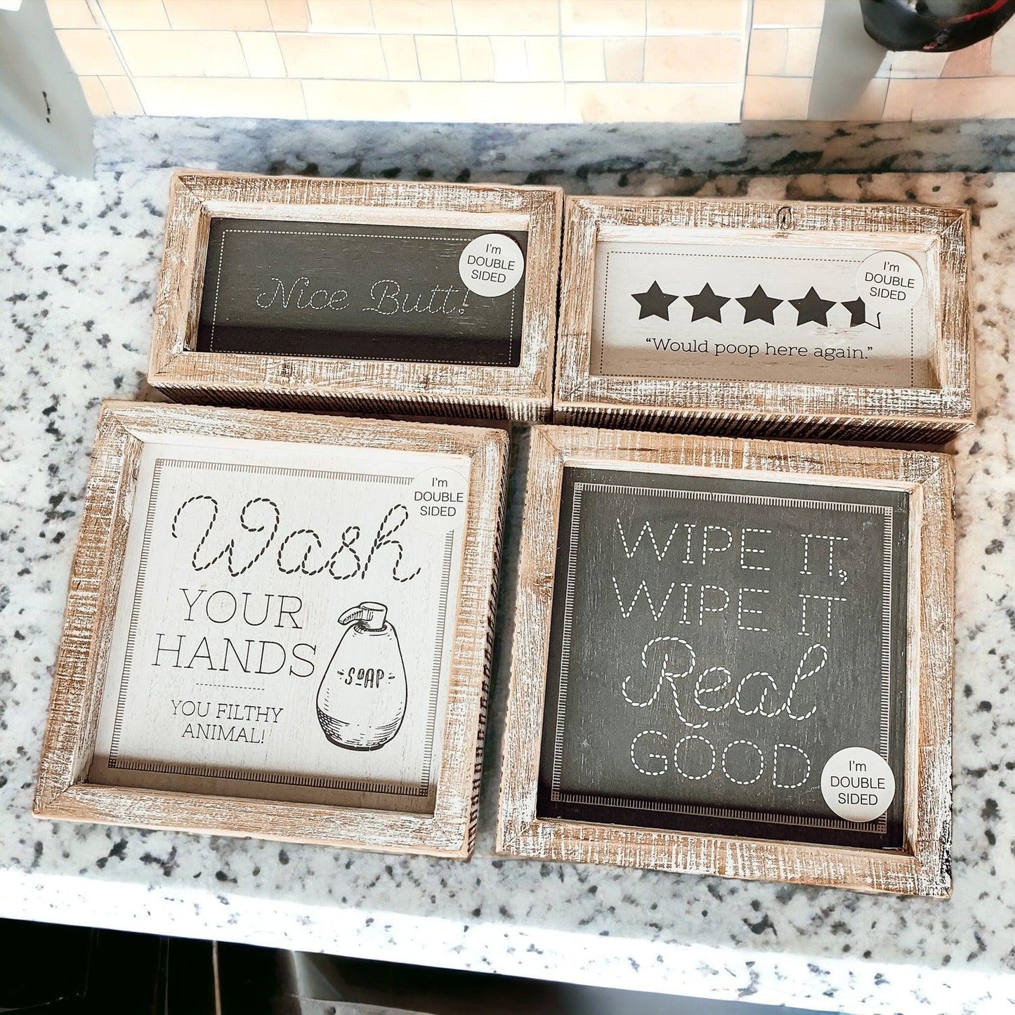 Bathroom Rating - Double Sided Sign
