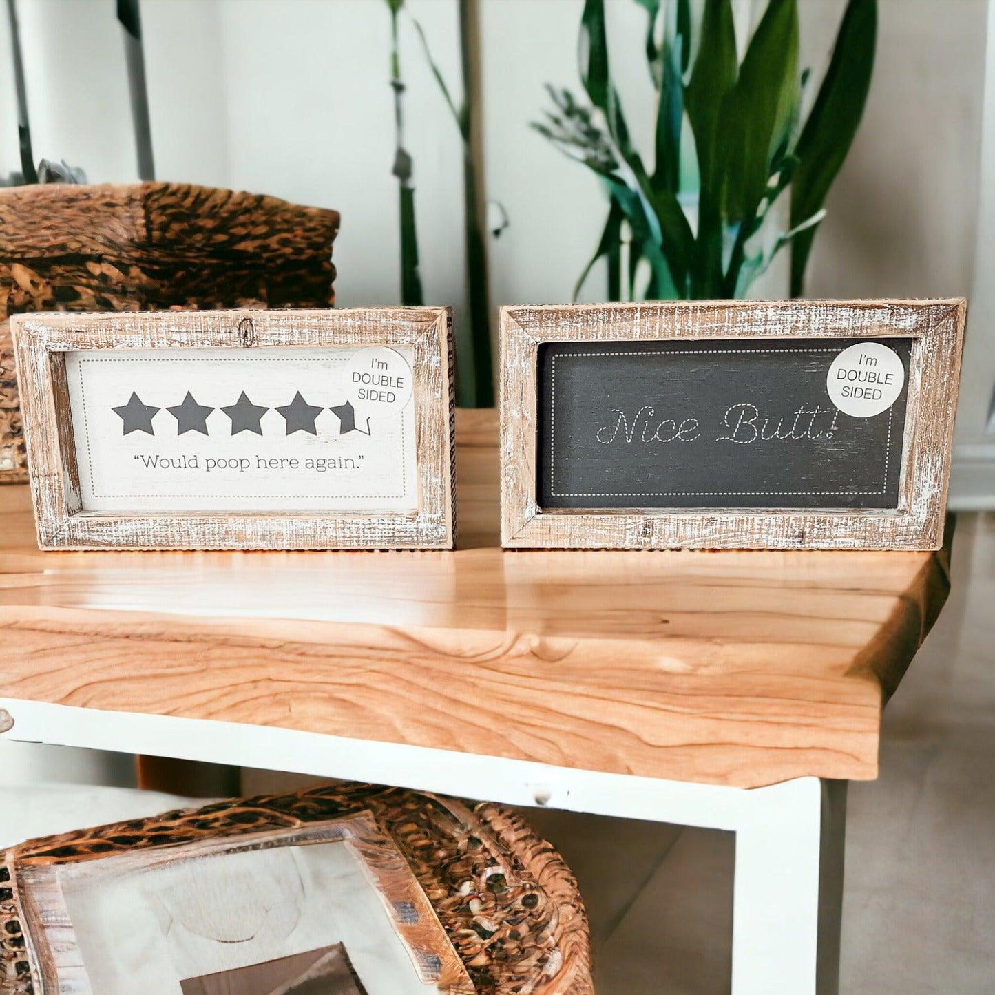 Bathroom Rating - Double Sided Sign
