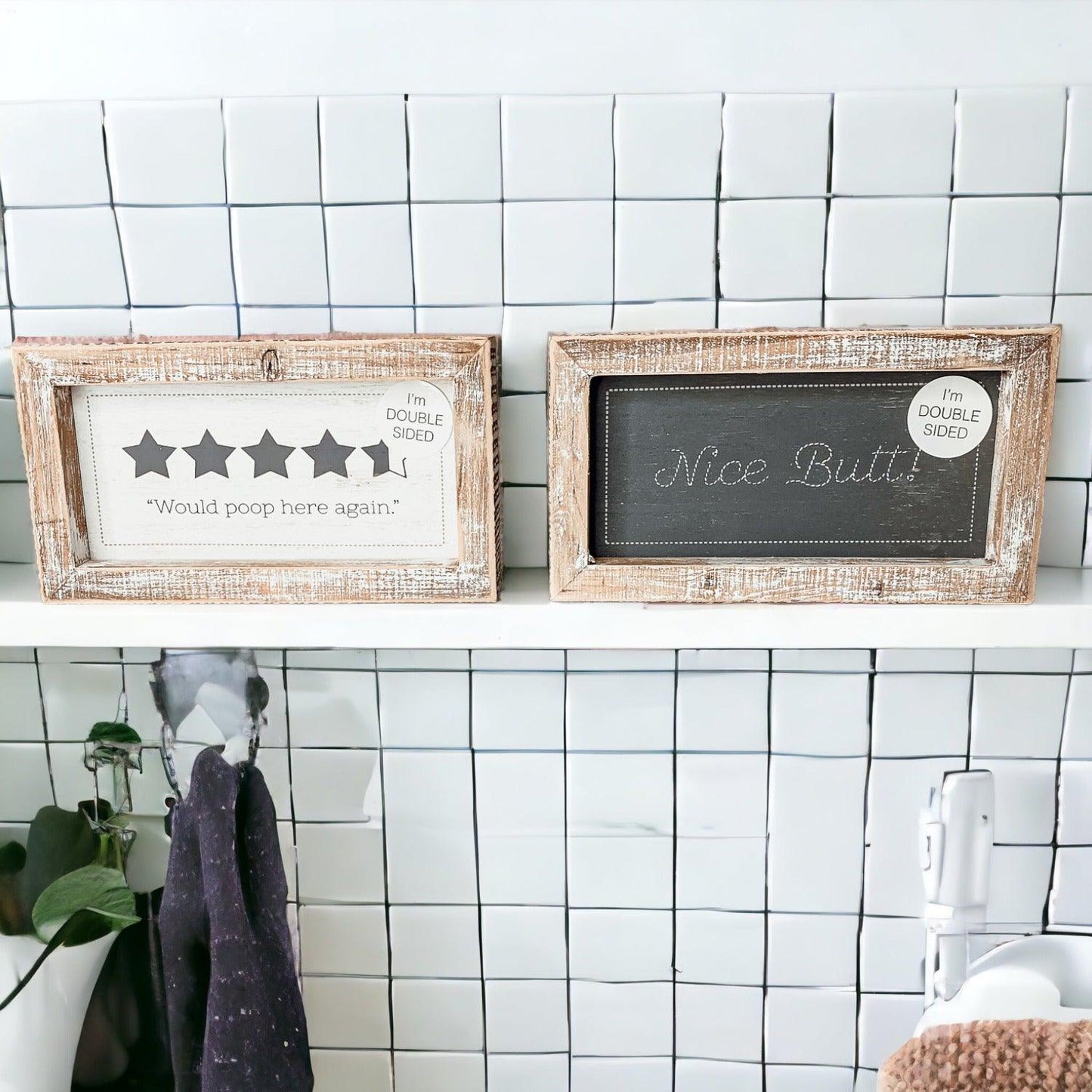 Bathroom Rating - Double Sided Sign