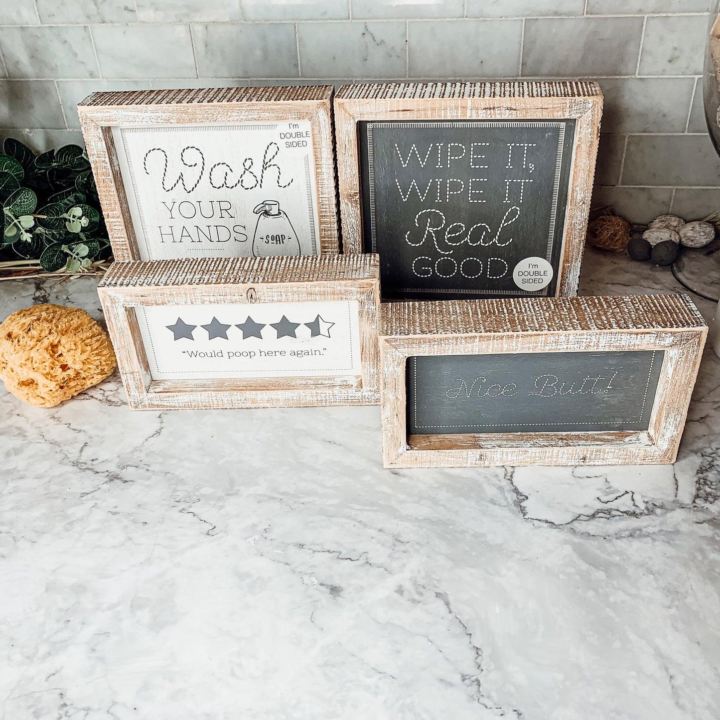 Bathroom Rating - Double Sided Sign