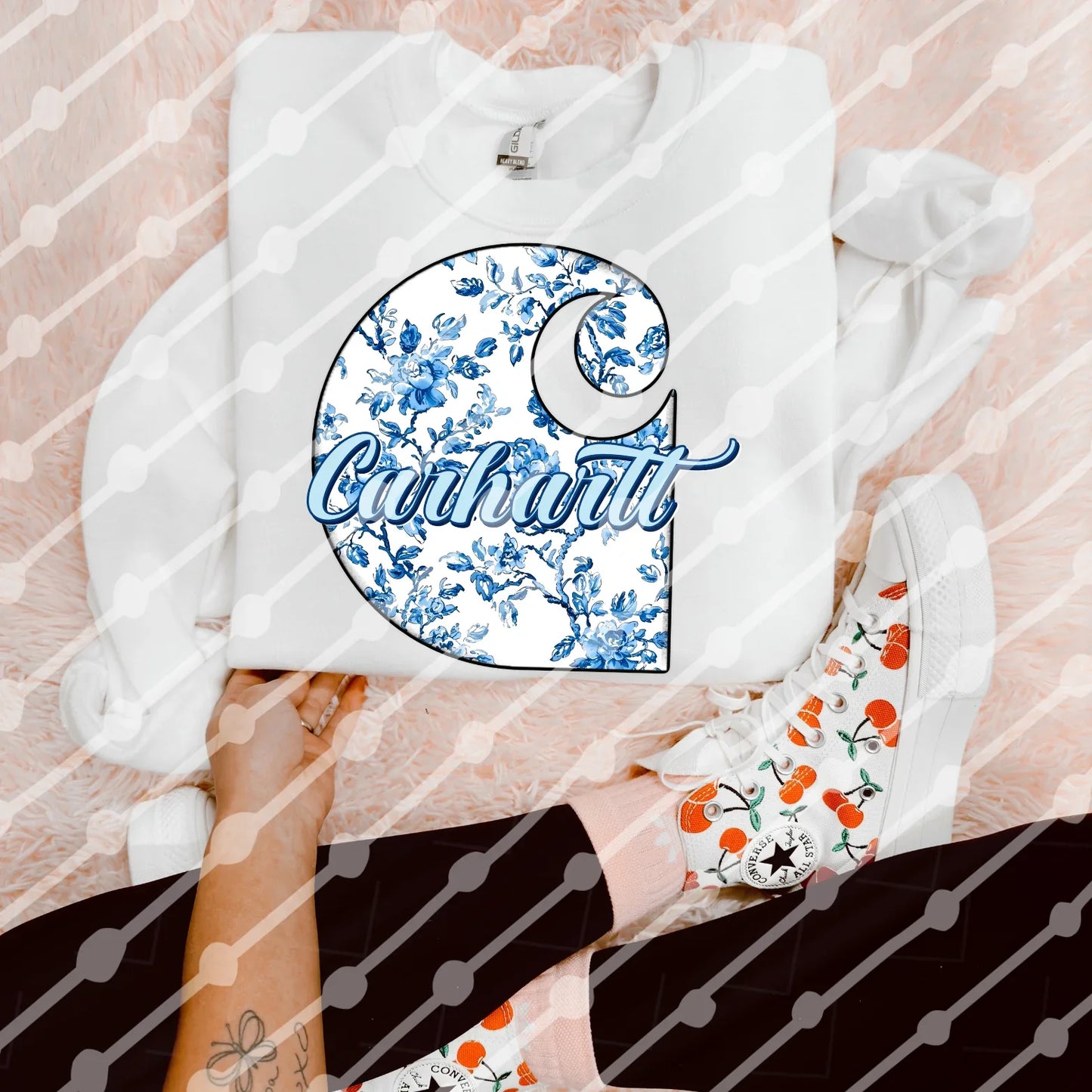 Blue Floral CH Tee/Sweatshirt