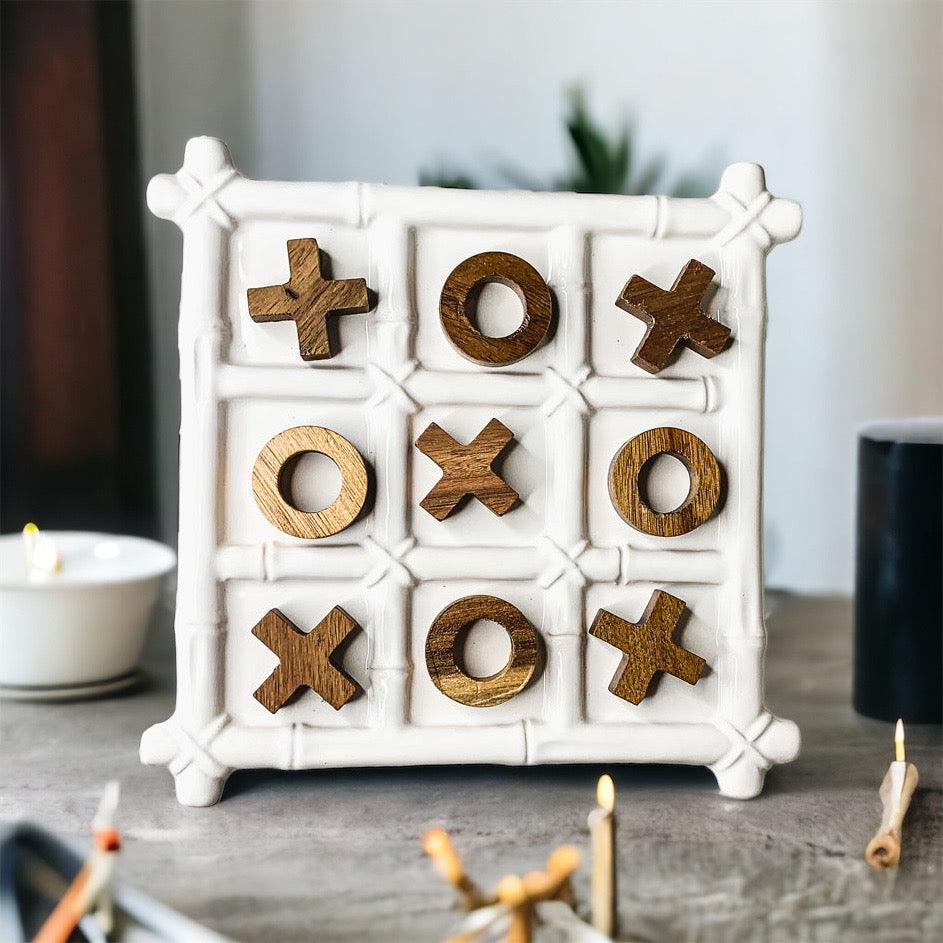 Faux Bamboo Tic Tac Toe