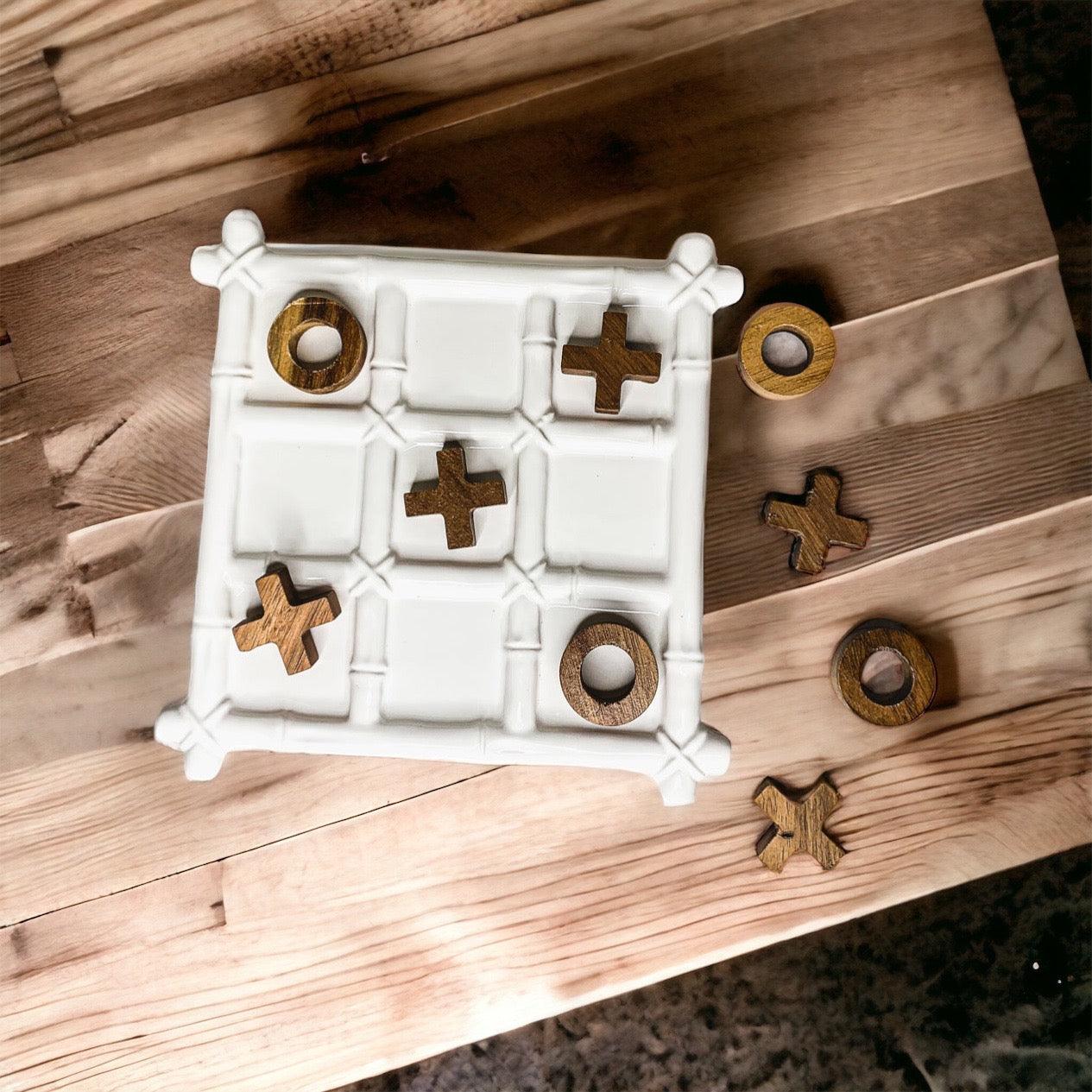 Faux Bamboo Tic Tac Toe