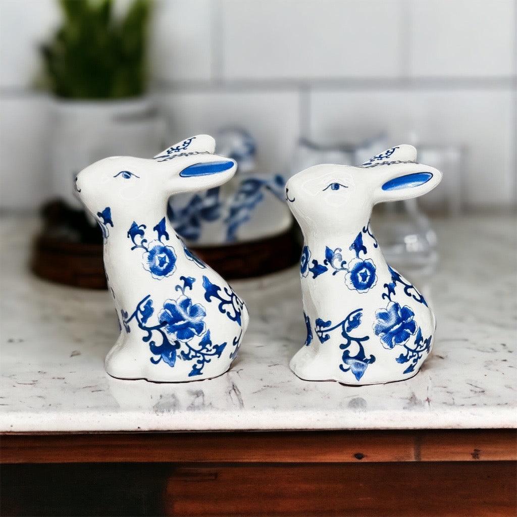 Blue Bunny Salt & Pepper Shakers