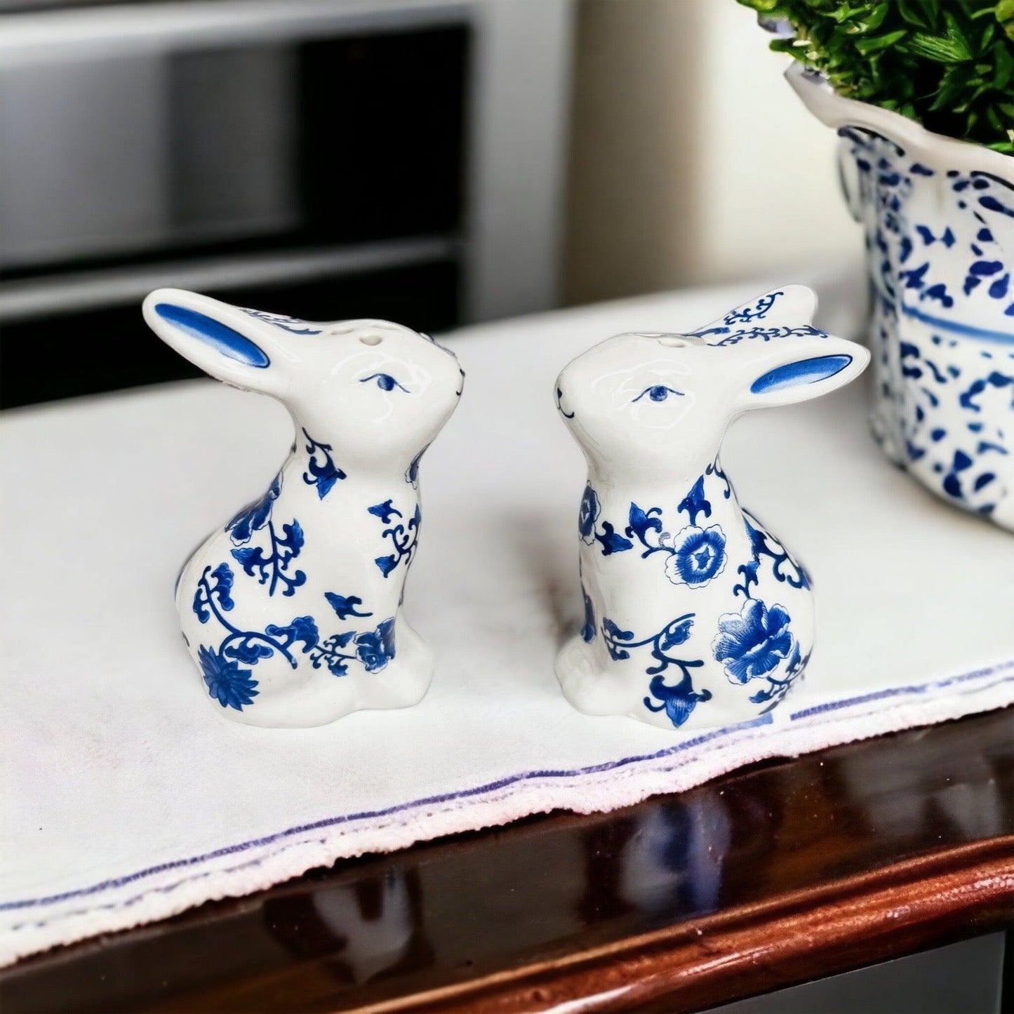 Blue Bunny Salt & Pepper Shakers