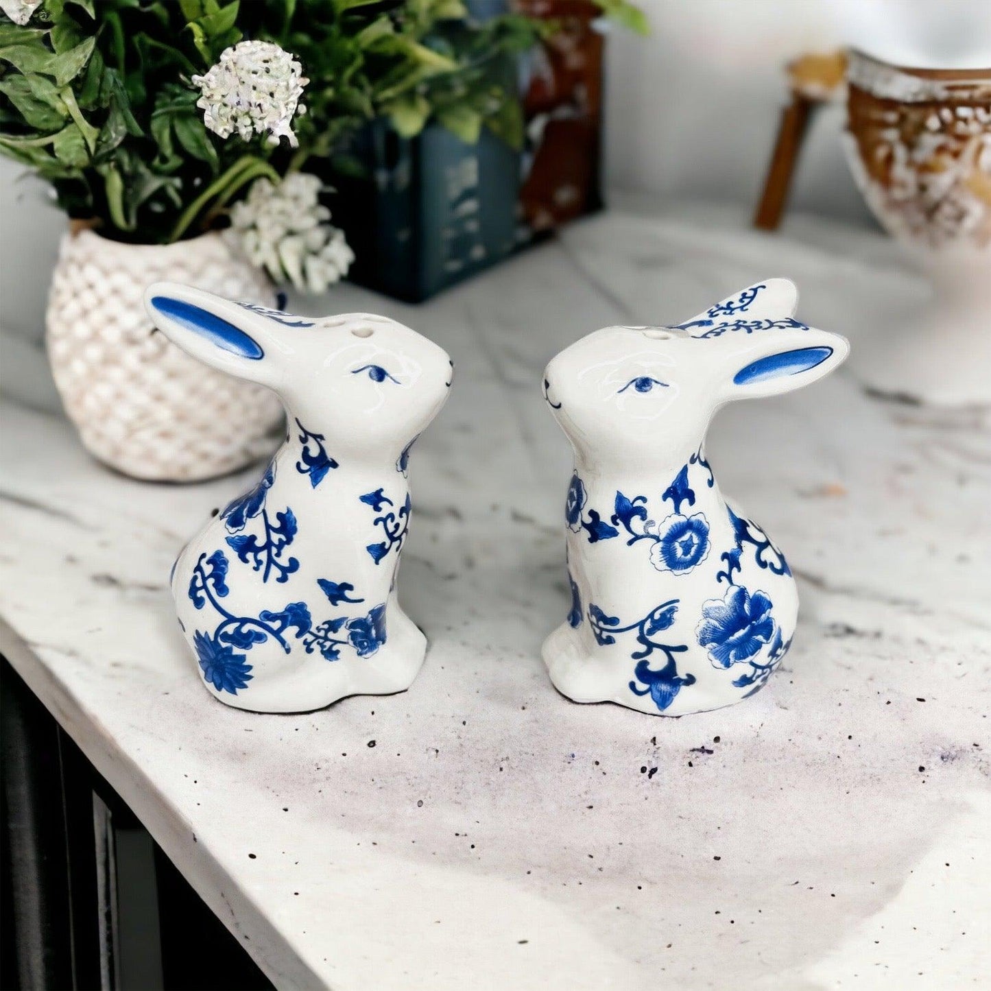 Blue Bunny Salt & Pepper Shakers