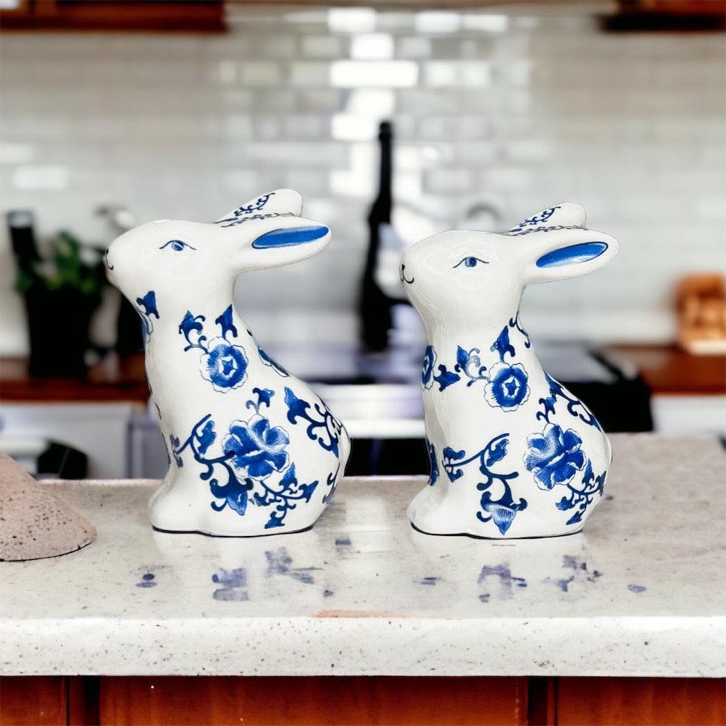 Blue Bunny Salt & Pepper Shakers