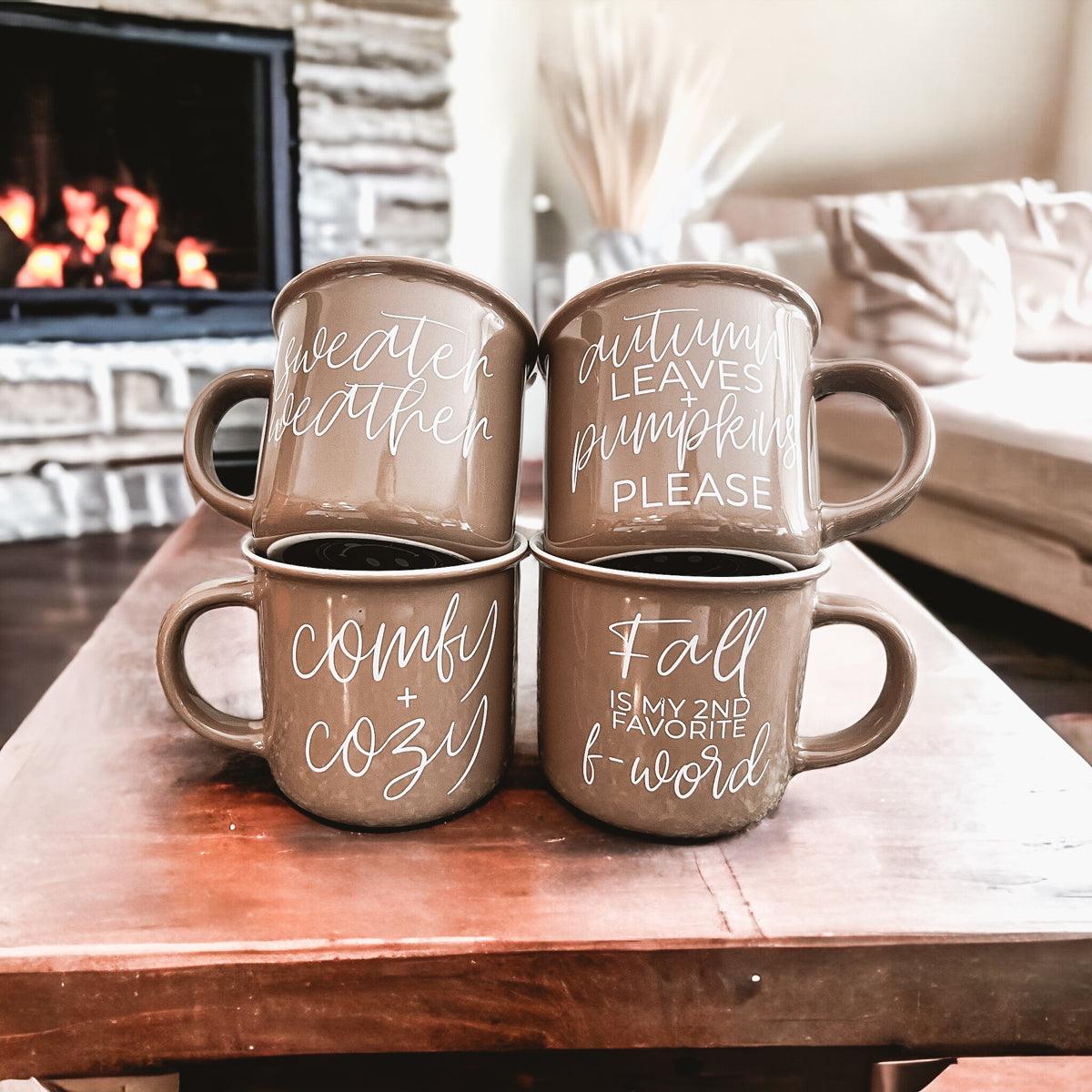 New Home Gift Fall Coffee Cup Brown
Fall Wedding Gift Coffee Mug Cozy Theme
Autumn Host Gift Brown Ceramic Coffee Cup