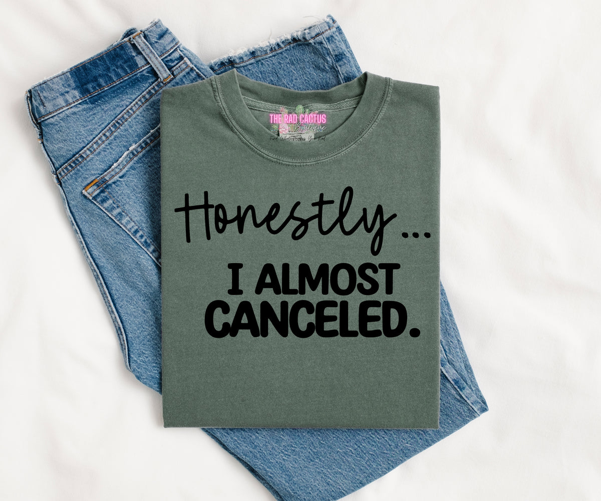 Honestly... I Almost Canceled Graphic Tee or Crewneck Sweatshirt