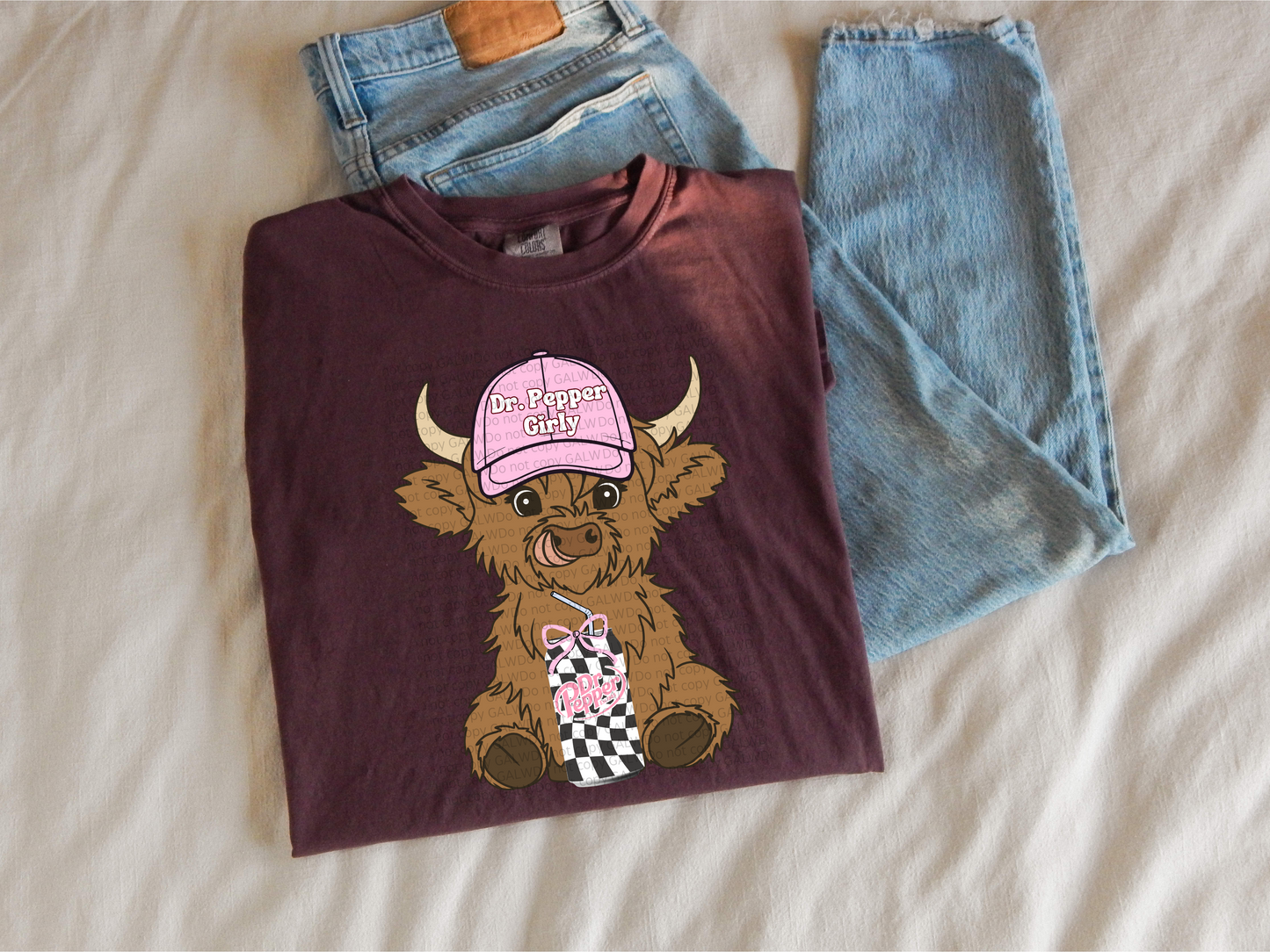 DP Checker Highland Cow Tee/Sweatshirt