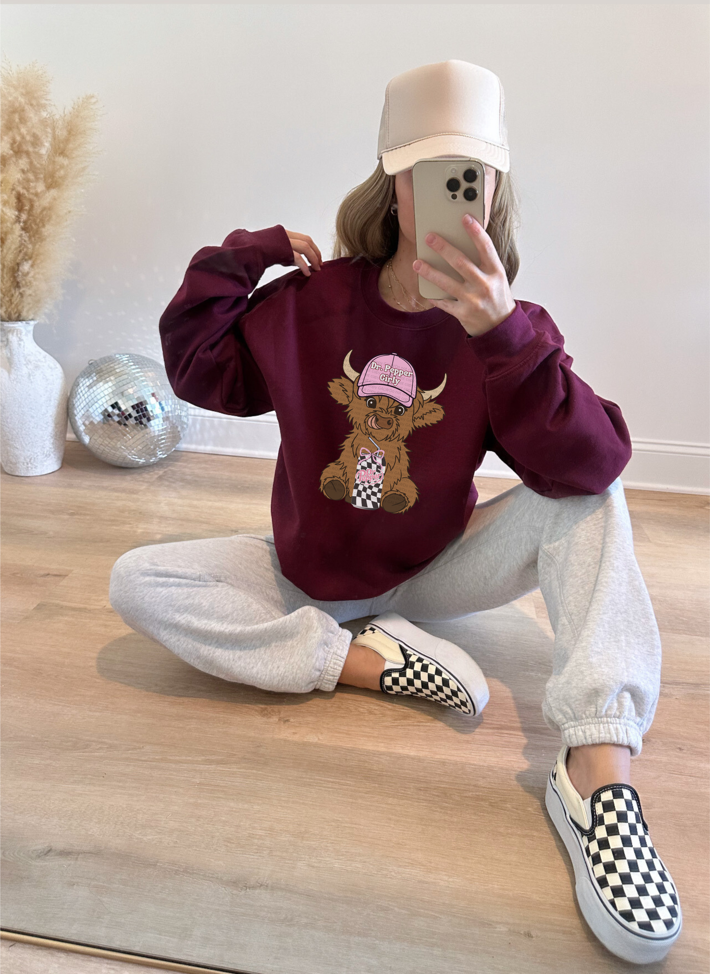 DP Checker Highland Cow Tee/Sweatshirt