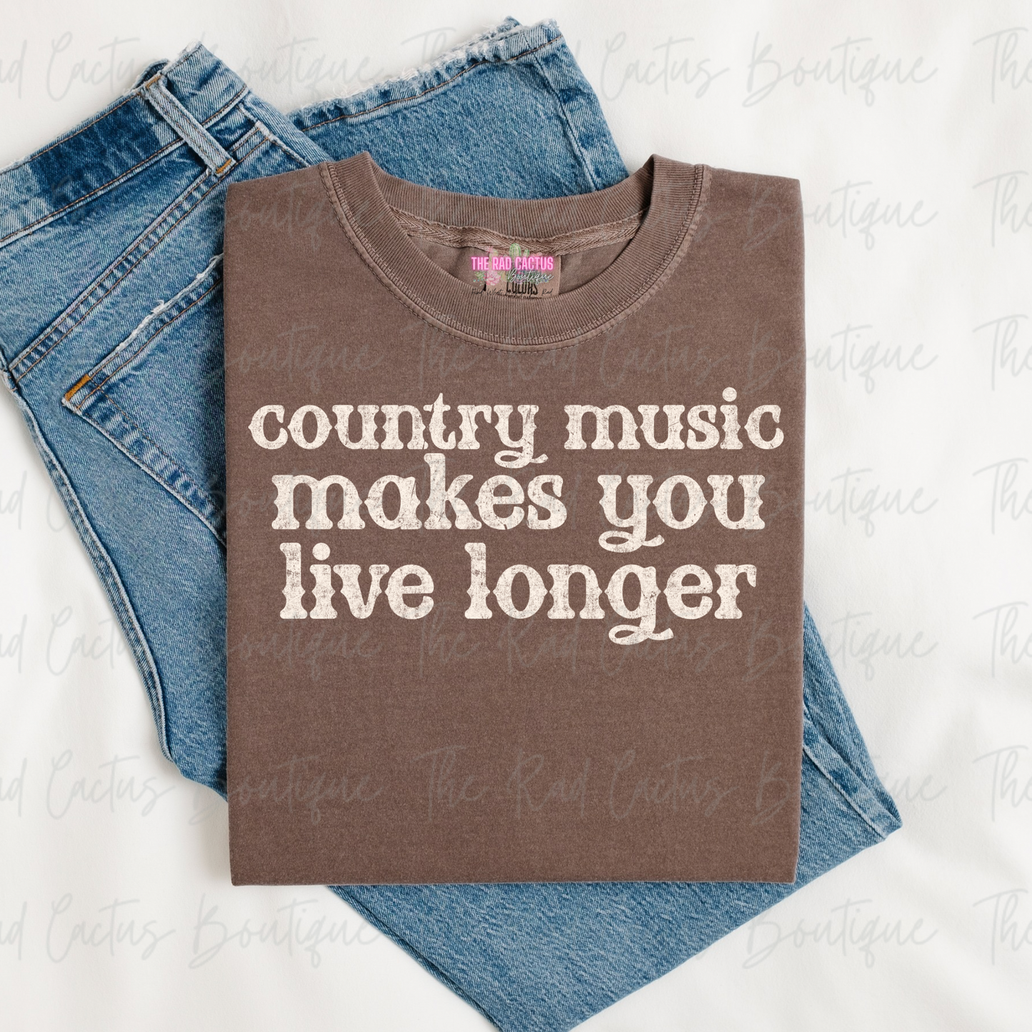 Country Music Makes You Live Longer Graphic Tee or Crewneck Sweatshirt