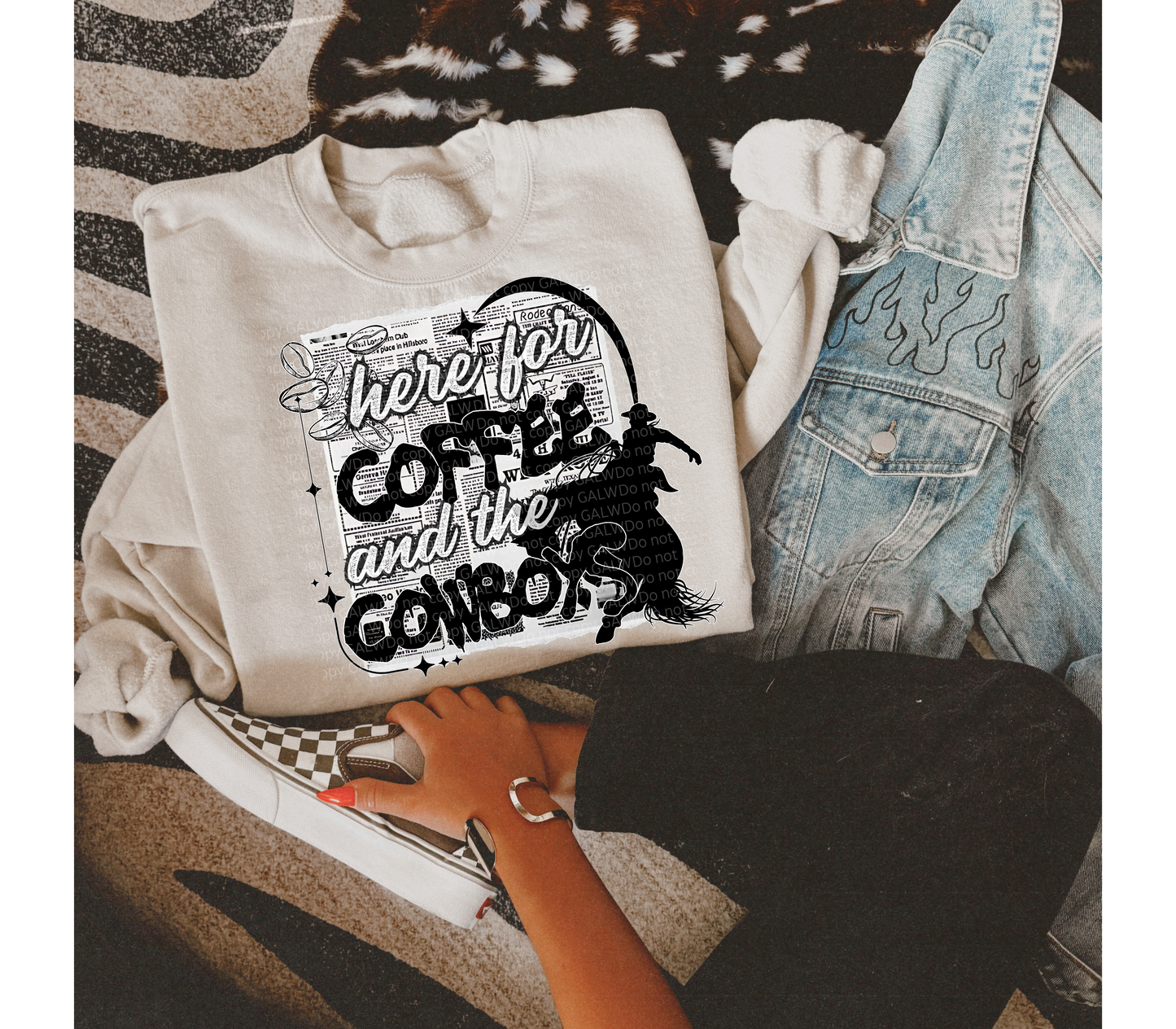 Here For The Coffee & The Cowboys Tee/Sweatshirt