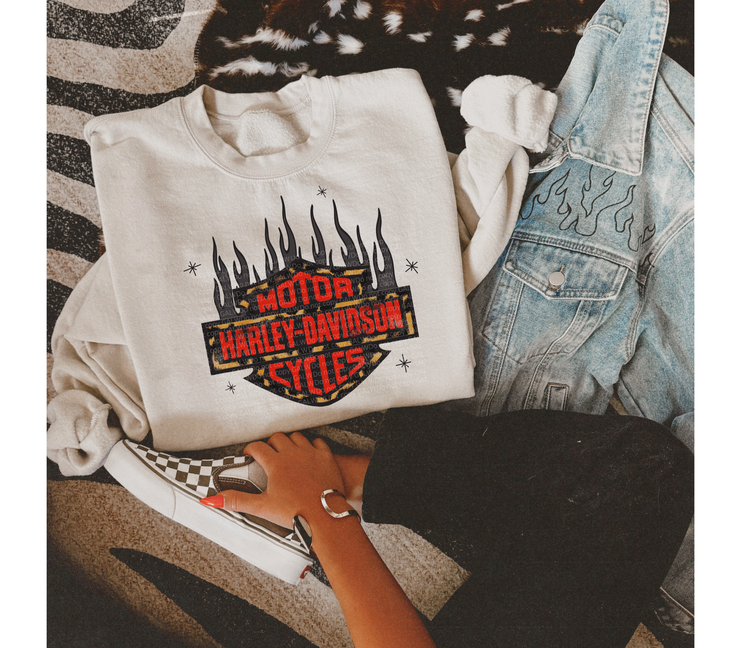 Leopard Flames Motorcycles Tee/Sweatshirt