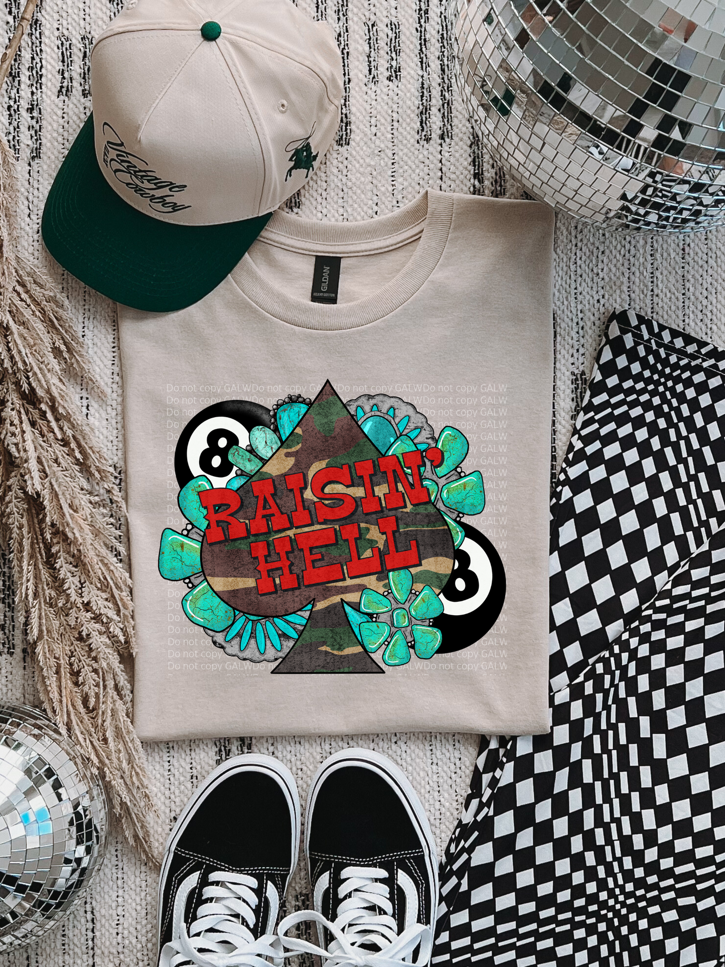 Raising Hell Camo Spade Tee/Sweatshirt