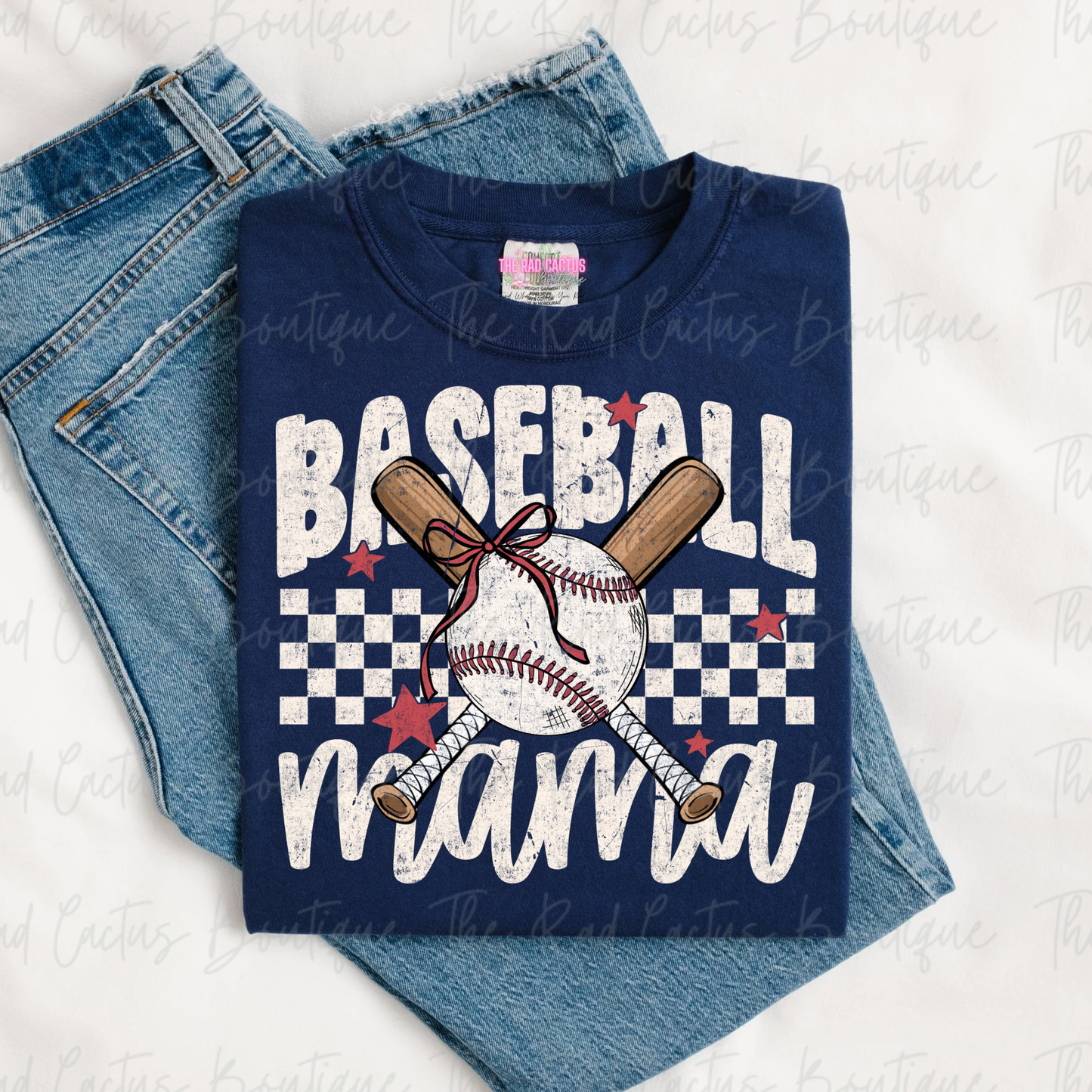 Baseball Mama Light Ink Graphic Tee or Crewneck Sweatshirt