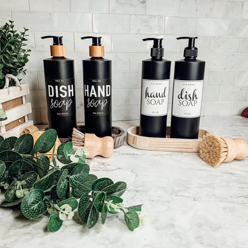 16oz Plastic Black Bottle Dispenser