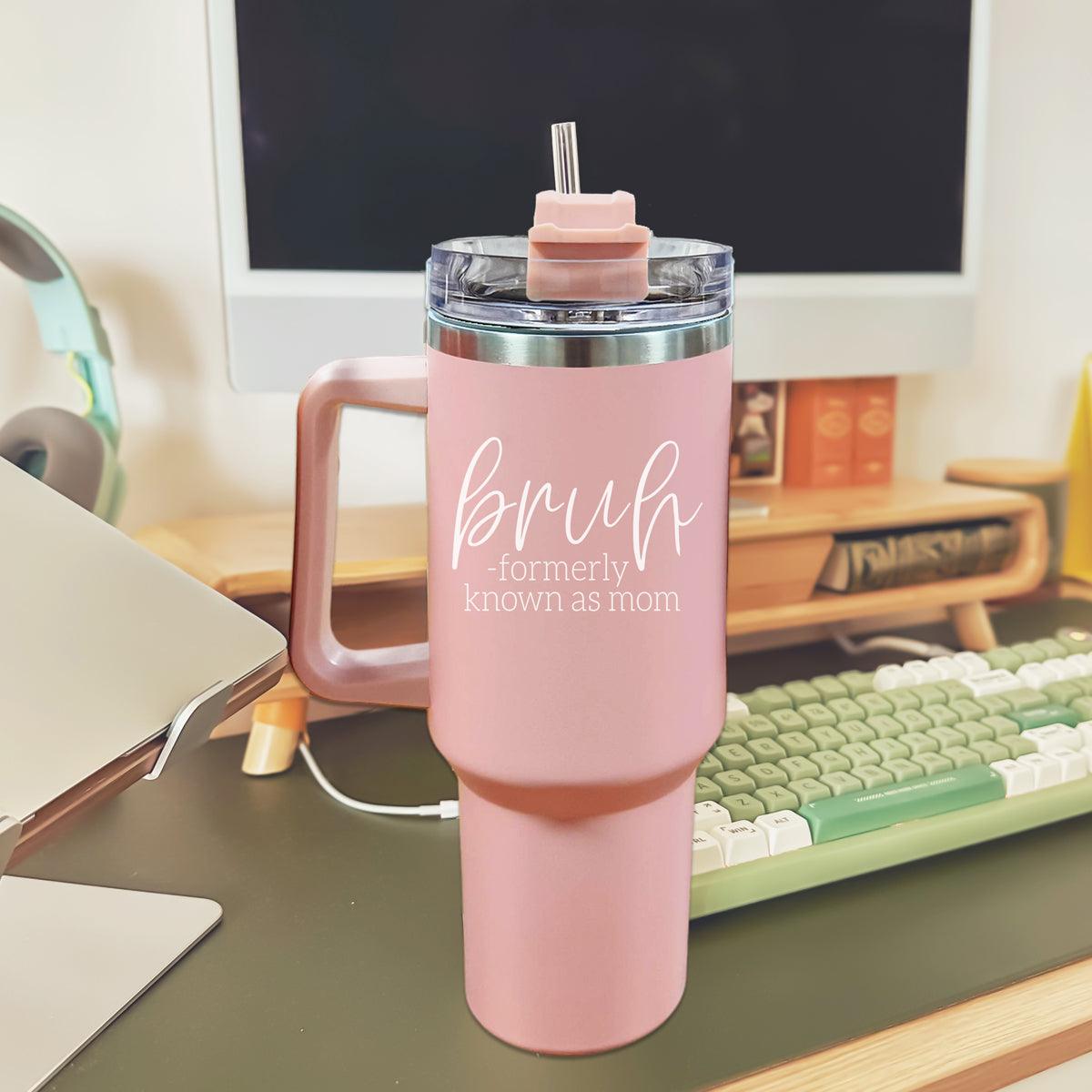 Bruh Pink Tumbler